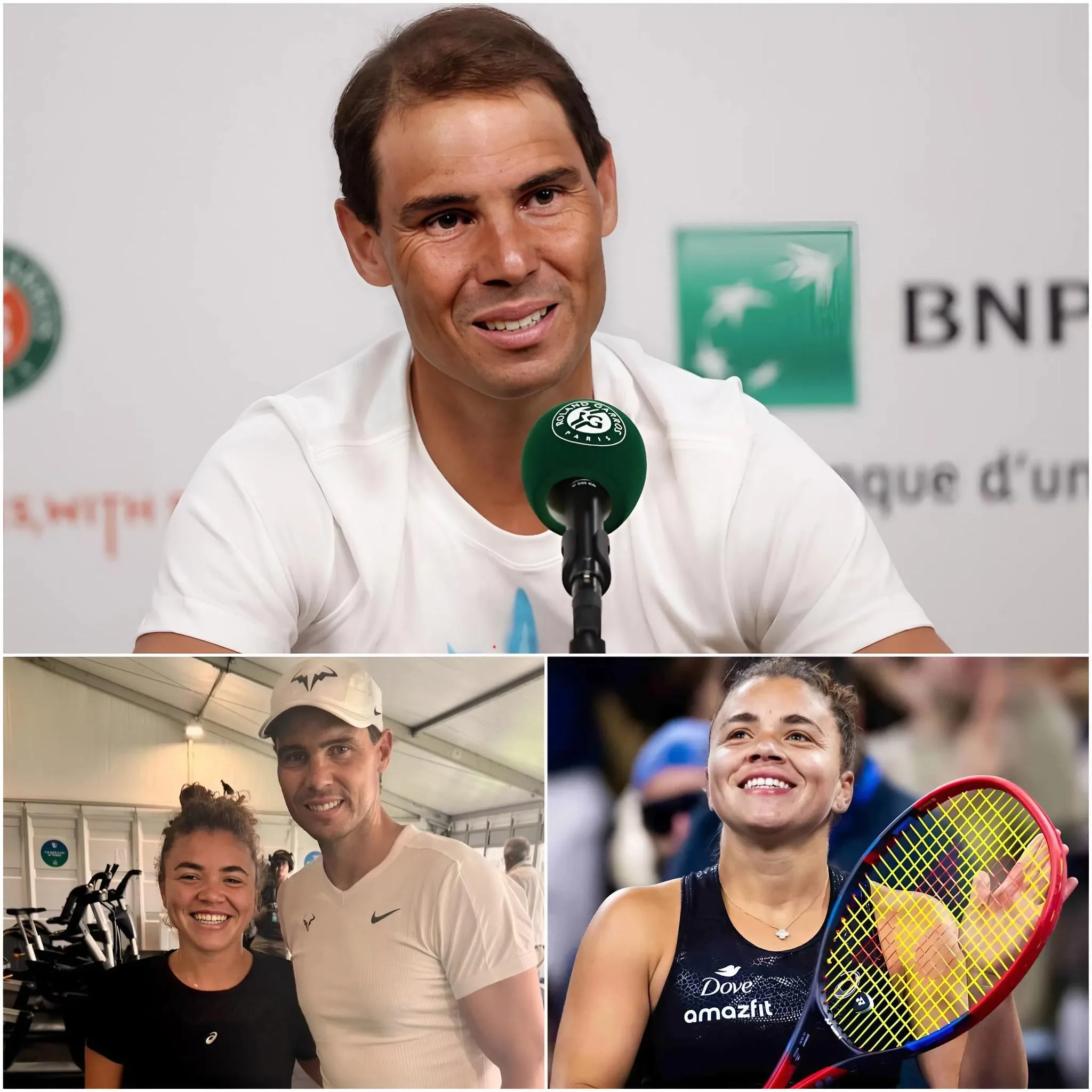 Cover Image for 🌍⭐️ Rafael Nadal ha scosso il mondo del tennis con una dichiarazione forte riguardo Jasmine Paolini: “Quello che sta succedendo a Paolini è un crimine nel tennis. Come si può essere così crudeli da abbandonare una ragazza di 29 anni che porta sulle spalle le speranze di un’intera nazione?” Le parole piene di emozione di Nadal hanno immediatamente acceso una tempesta di polemiche, ma ciò che ha veramente scioccato tutti è stato l’avvertimento che ha lanciato in sole 10 parole. Non sono passati nemmeno 5 minuti quando Paolini ha risposto in modo sorprendente, alzando ulteriormente la tensione e rendendo la situazione ancora più imprevedibile.