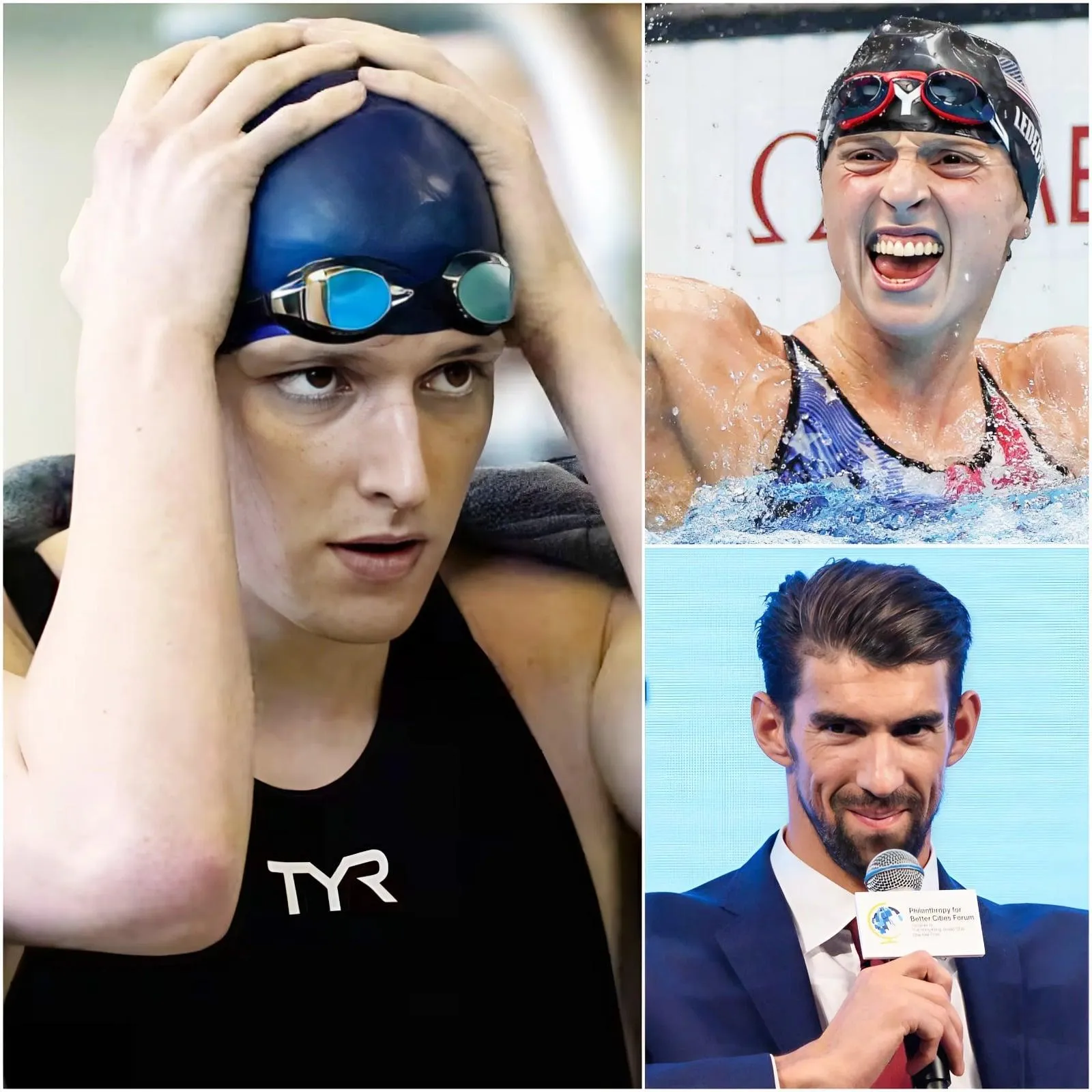 Cover Image for BREAKING: Michael Phelps urges World Aquatics Swimming World Cup to allow Lia Thomas to return to competition, sparking intense controversy. Katie Ledecky firmly opposes, declaring she won’t accept “HIM” and refusing to participate in the event, while delivering a sharp nine-word statement targeting Michael Phelps, forcing Michael to retract her comments.