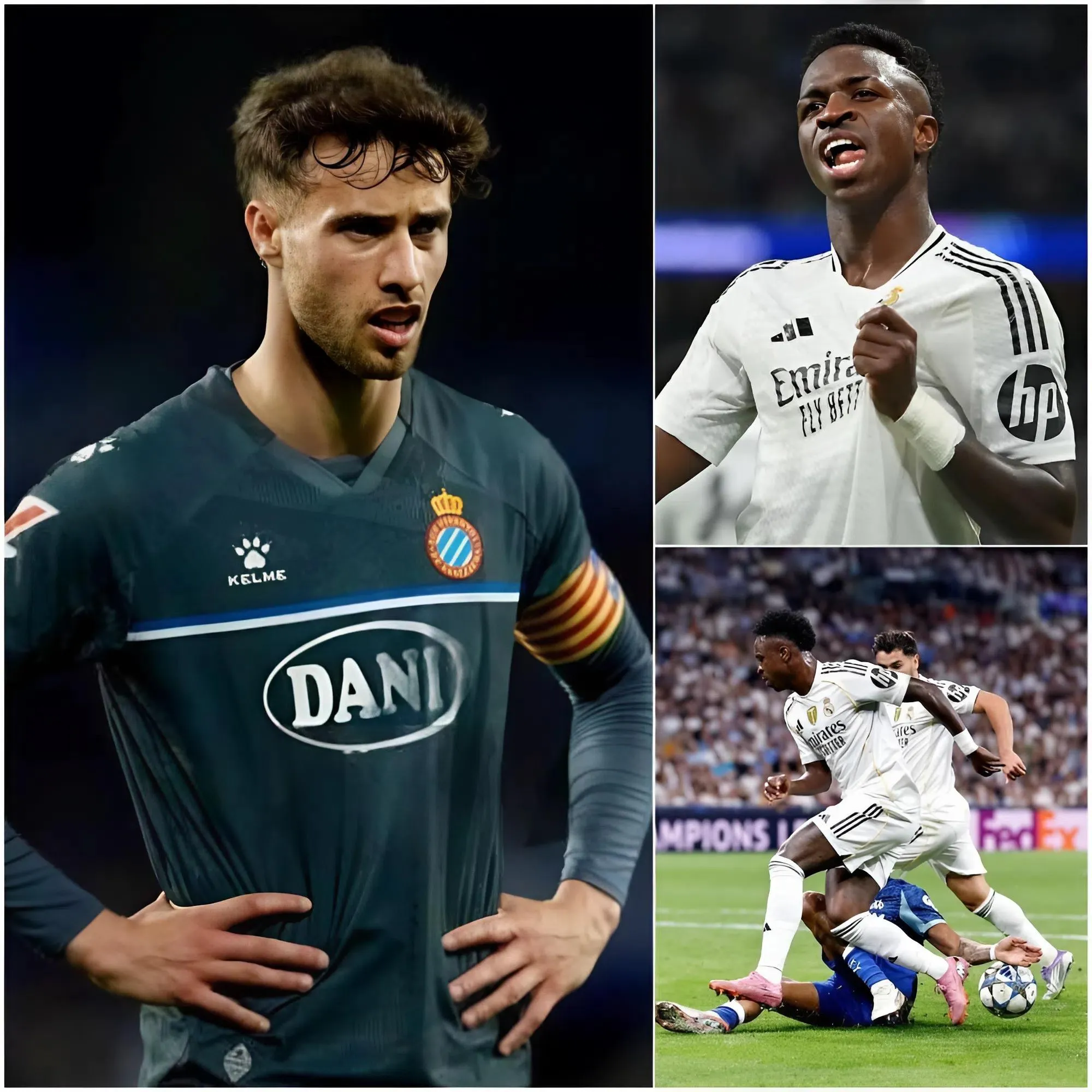 Cover Image for Tras la derrota ante el Real Madrid, el capitán del Espanyol, Javi Puado, EXPLOTA al declarar que el Real Madrid es el “CLUB MÁS ODIADO DEL MUNDO”, acusándolo de manipular y sobornar a los árbitros para lograr una victoria deshonesta. Esta denuncia explosiva SACUDIÓ AL MUNDO DEL FÚTBOL, y de inmediato Vinícius Jr. lanzó un ATAQUE CONTUNDENTE que dejó a la opinión pública estupefacta y obligó a Javi Puado a guardar silencio ante la tormenta de críticas feroces.