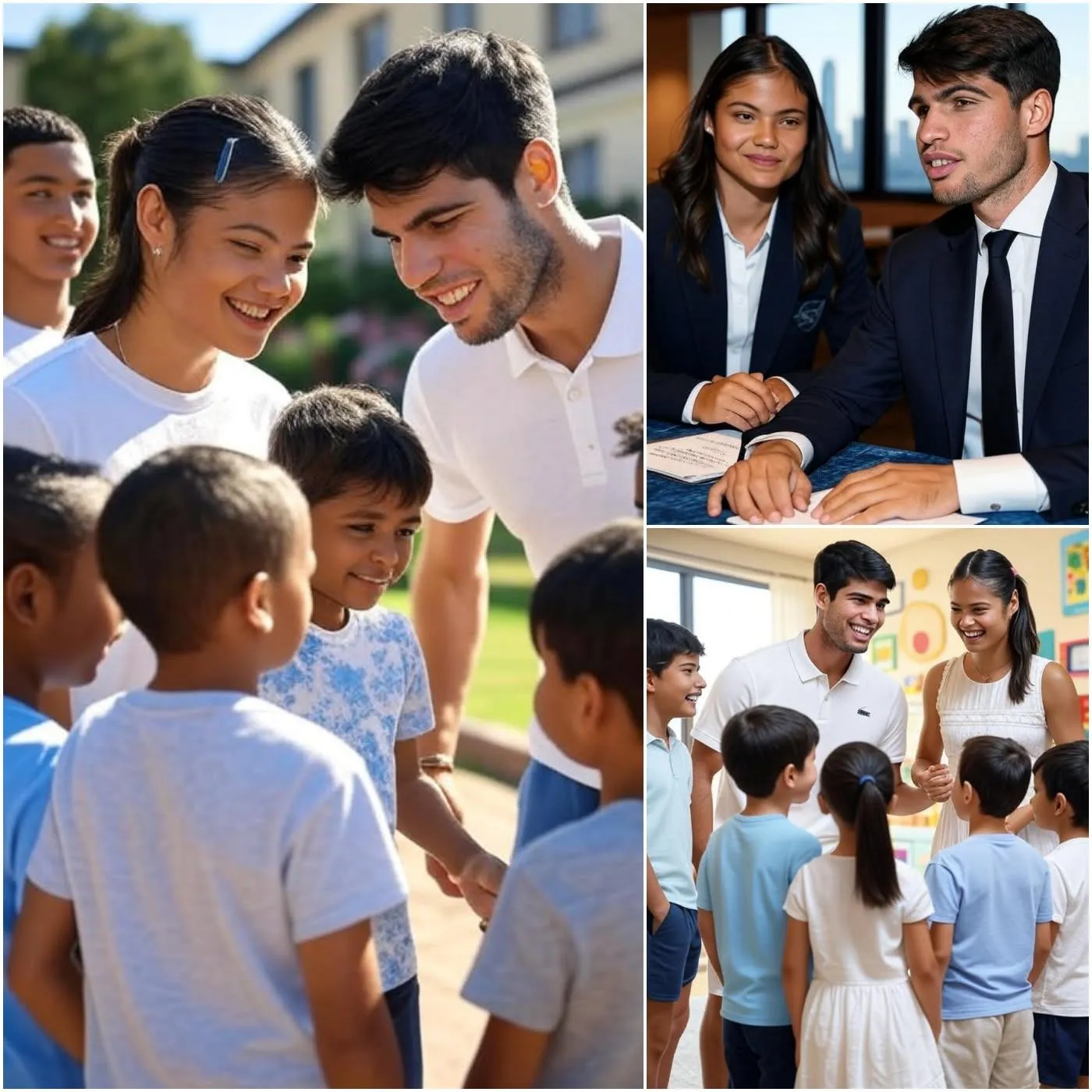 Cover Image for After the US Open, Carlos Alcaraz and Emma Raducanu surprised fans by announcing the creation of a fund for orphans and children with special needs. This initiative goes beyond offering scholarships and tennis equipment, but also opens access to education and a promising future, far beyond the sporting realm.