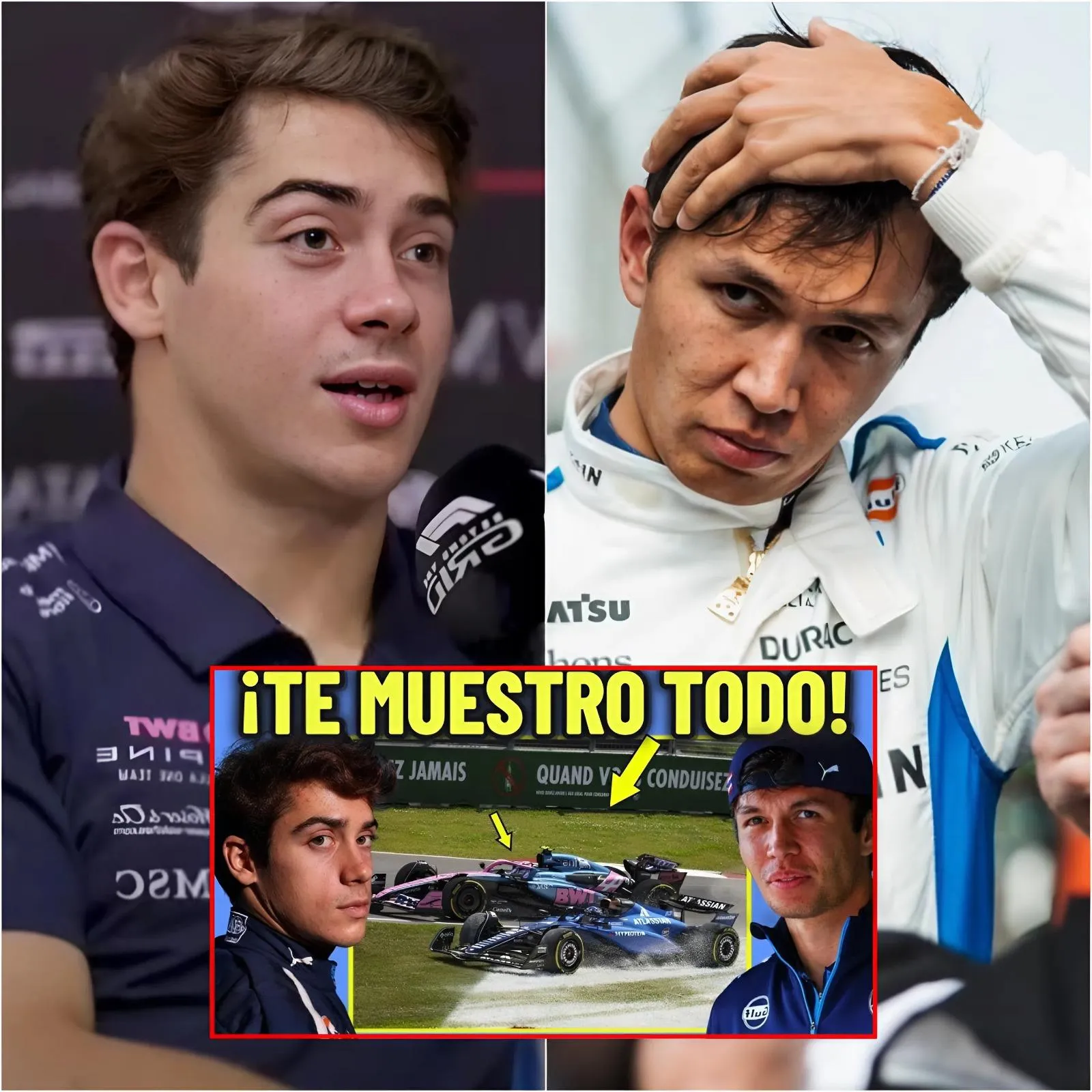Cover Image for Alex Albon acusó a Franco Colapinto de haber intentado chocar intencionadamente con él por motivos personales y solicitó que la FIA tomara cartas en el asunto y sancionara a Franco Colapinto. La presión constante obligó a la FIA a tomar una decisión de inmediato.
