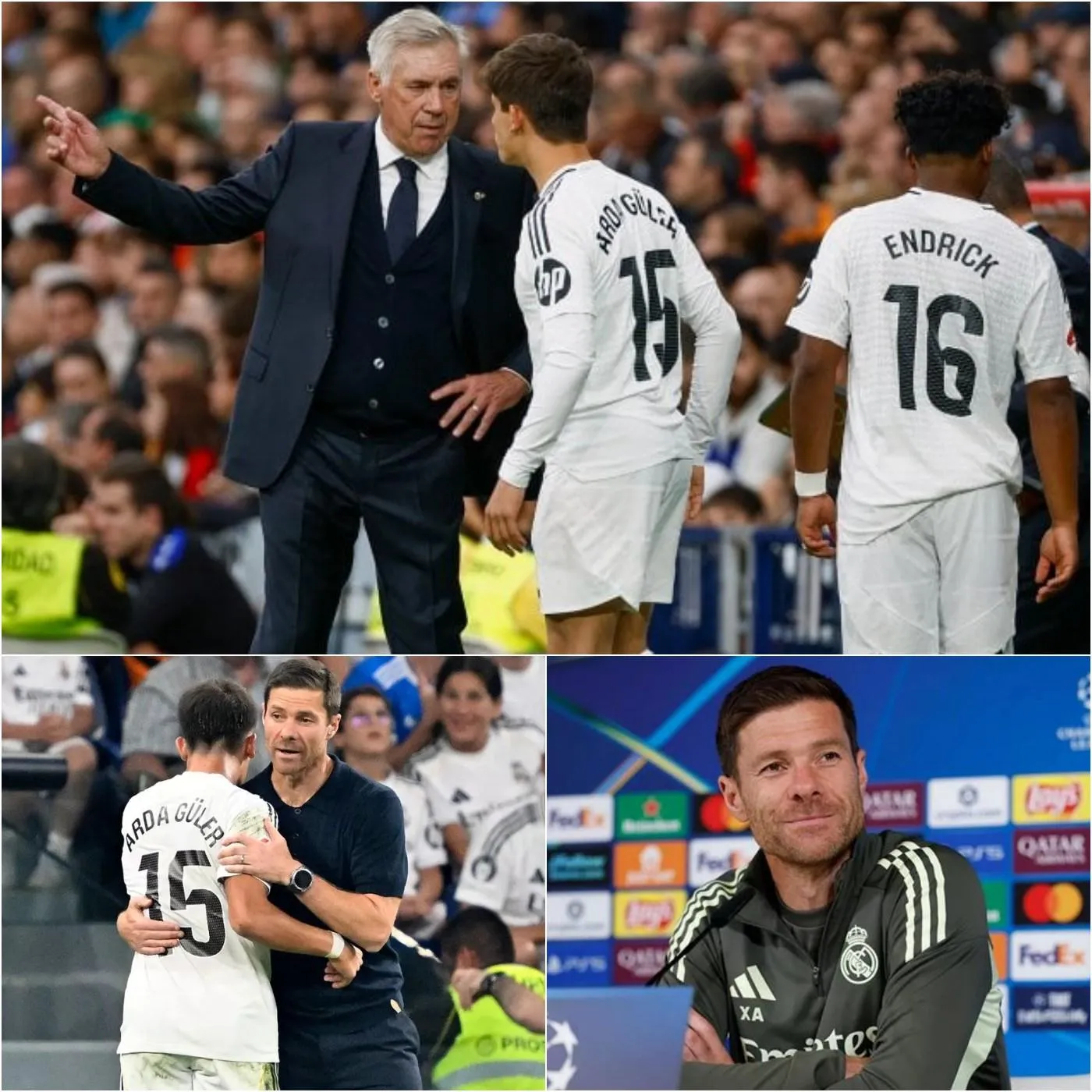 Cover Image for “CASI FUI OLVIDADO EN EL REAL MADRID”, recuerda Arda Güler, asombrado por su oscuro período en el Real Madrid, cuando Ancelotti aún era el entrenador. Pero fue Xabi Alonso quien salvó a Güler de la oscuridad y lo sacó a la luz, y ahora, este joven prodigio turco de 20 años realmente brilla. Xabi también hizo un comentario de 9 palabras sobre este talento joven que entusiasma a los aficionados.
