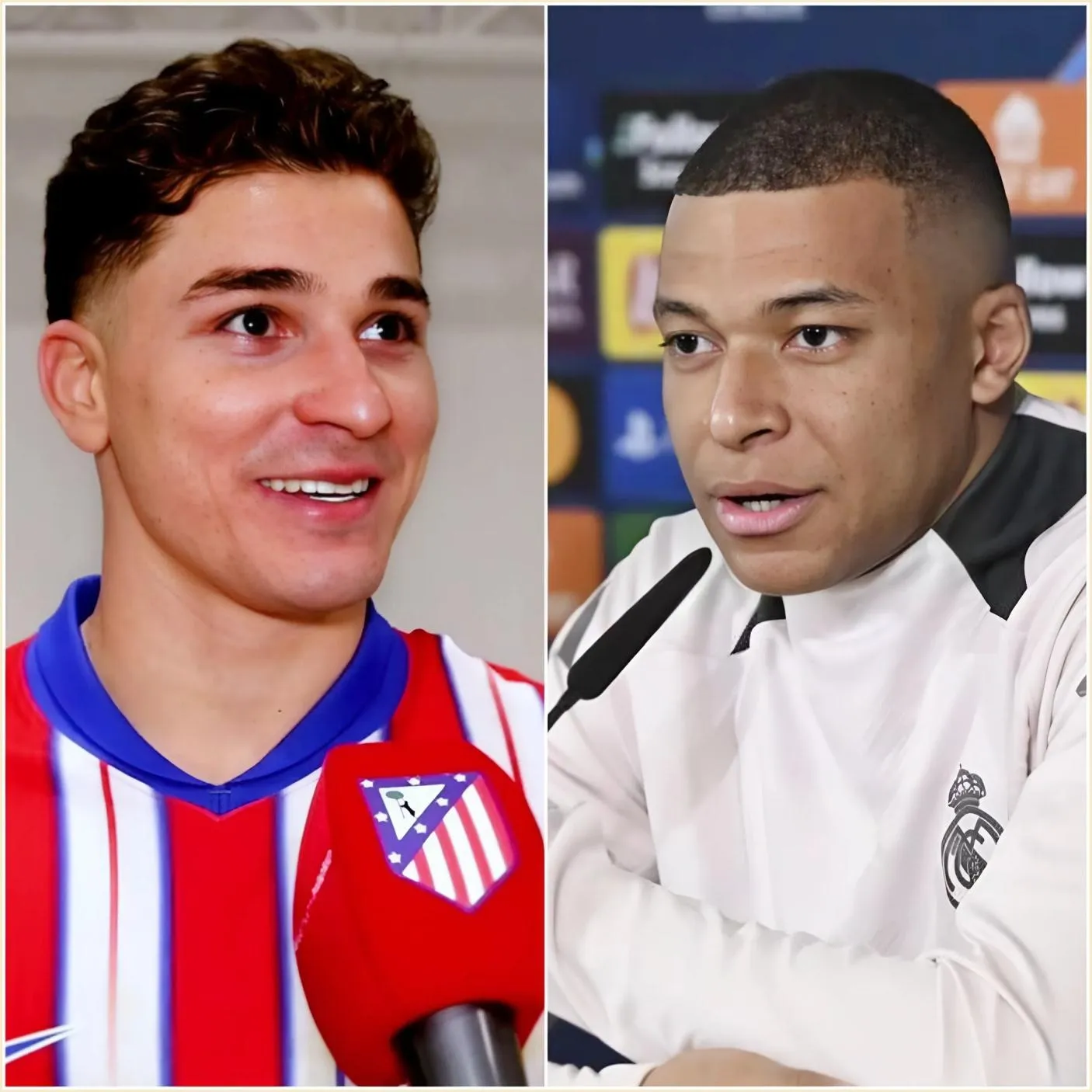 Cover Image for ¡NOTICIA CANDENTE! Kylian Mbappé estalla con 5 palabras impactantes desafiando a Julián Álvarez en la rueda de prensa previa al partido, desatando un caos que obliga a intervenir a la seguridad.