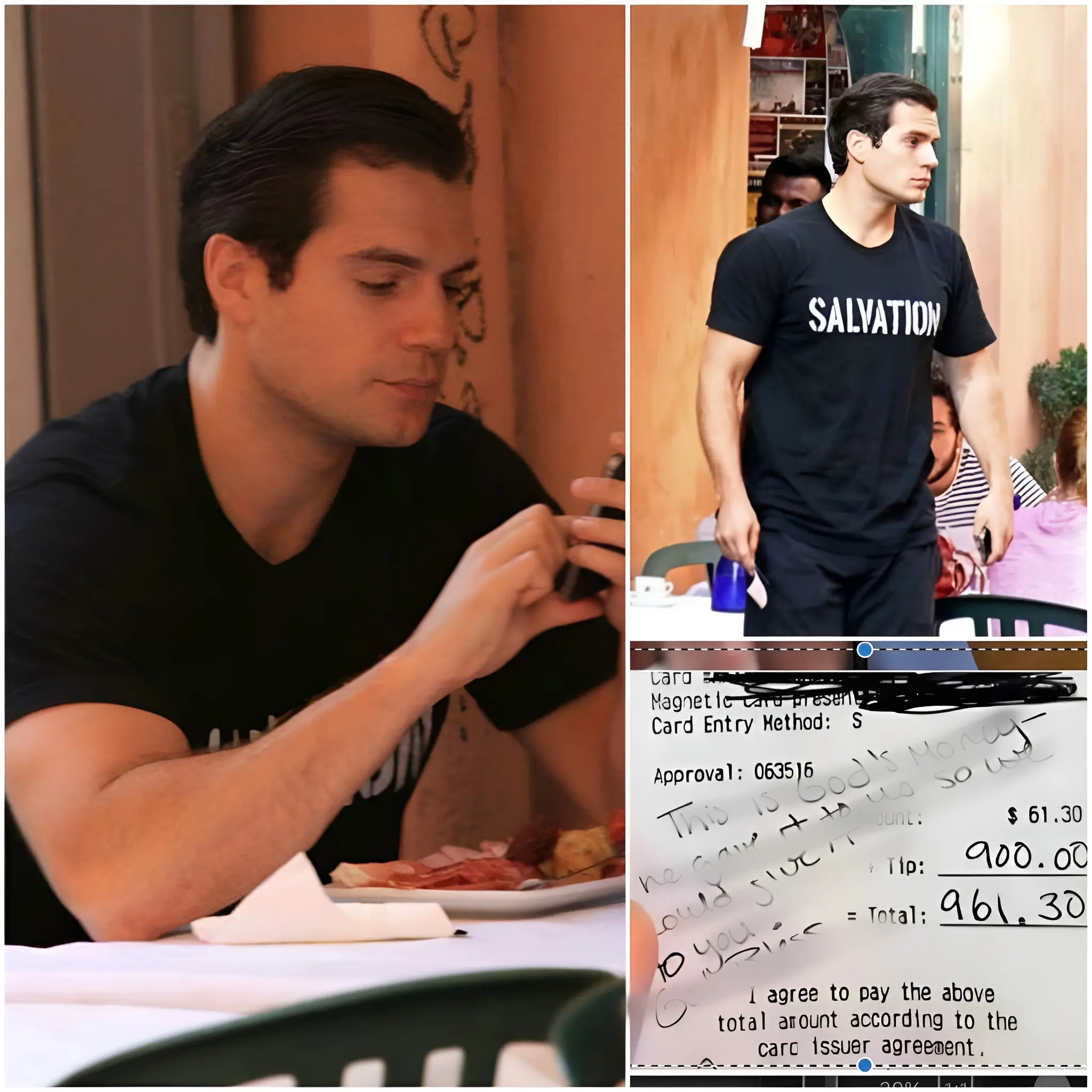 Cover Image for 🔥 BREAKING NEWS: At a restaurant in the United Kingdom, Lily, a 24-year-old waitress, had no idea that the quiet guest she was serving was Henry Cavill — the real-life “Superman.” He ate modestly, never boasted, and no one recognized him. When he left, Cavill placed a neatly folded bill on the table along with a gentle smile. Lily opened it, and just seconds later, she burst into tears — because inside was not only a tip, but a message powerful enough to change her entire life.