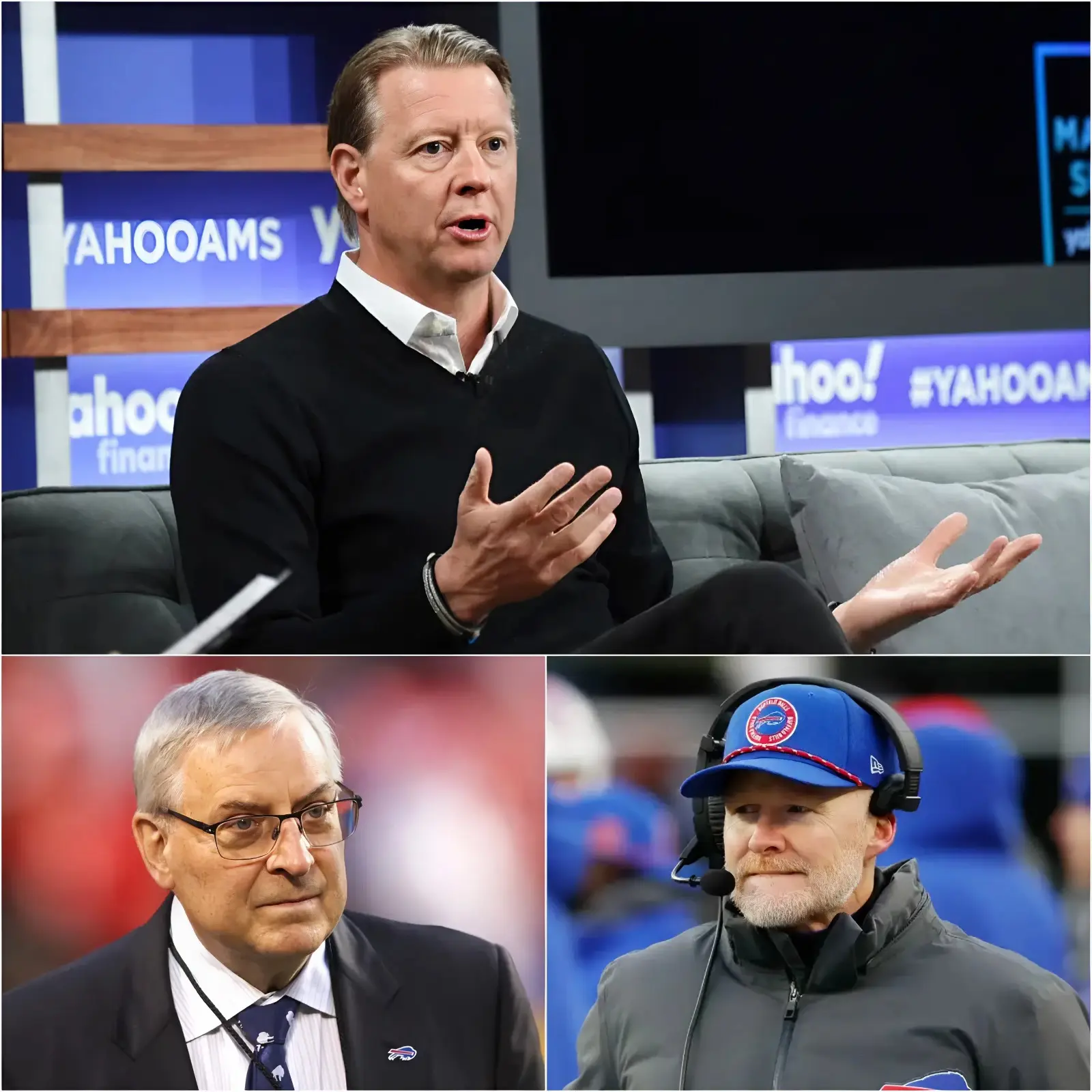 Cover Image for 💥💥SUPER SHOCKING: A massive sponsorship scandal has just rocked the entire NFL only days after the Buffalo Bills fired head coach Sean McDermott. Verizon CEO Hans Vestberg suddenly spoke out in an exclusive CNBC interview, threatening to pull all sponsorship from the Bills if the team does not reverse its decision to fire McDermott. Verizon is the largest founding partner of the new Highmark Stadium, with a deal worth hundreds of millions of dollars. “We invested in the Buffalo Bills not just for business, but for spirit and leadership. Sean McDermott is a symbol of resilience — the man who lifted this team from the abyss to the playoffs year after year.” The warning hit like an “exploding bomb,” sending shockwaves across the entire league and forcing Terry Pegula to confront a decisive new choice…