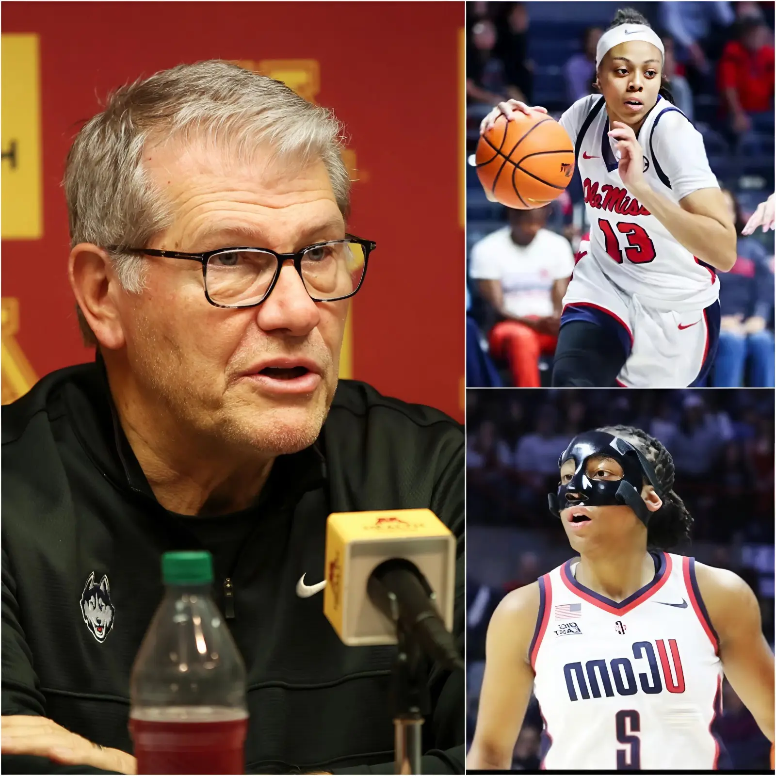 Cover Image for BREAKING: Just hours after the UConn Huskies crushed the Xavier Musketeers with a dominant score, legendary coach Geno Auriemma shocked the NCAA women’s basketball world by publicly accusing Mariyah Noel of “INTENTIONALLY HITTING KK Arnold in the face” during the post-game press conference. “This wasn’t a regular foul, this was intentional injury.” He further revealed that KK Arnold’s facial condition was critical and doctors feared a recurrence of her previous nose injury or further damage. Immediately, the NACC launched an investigation and released shocking findings.
