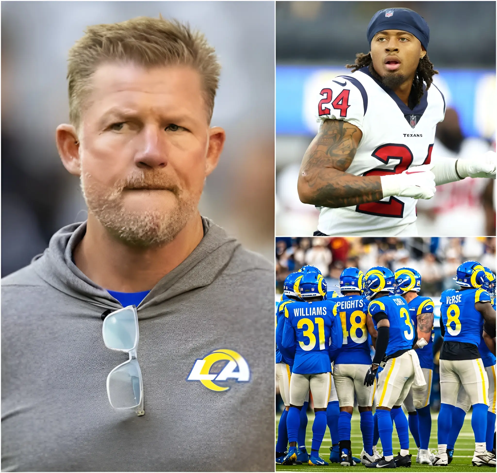 Cover Image for 🚨 BREAKING NEWS: The Los Angeles Rams are reportedly planning a major trade that would involve sending multiple players along with draft picks in an effort to acquire star cornerback Derek Stingley Jr. from the Houston Texans. Rams executives are believed to view Stingley Jr. as a key piece to elevate their defensive unit. He is currently a crucial part of one of the league’s top defensive systems in Houston. If completed, the deal could become one of the biggest blockbusters of the offseason.