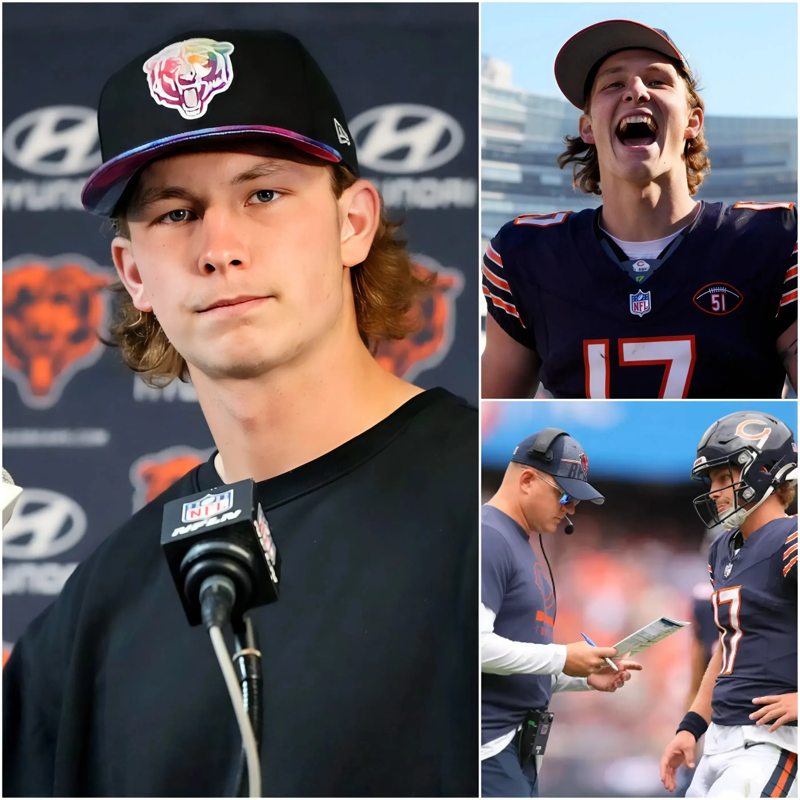 Cover Image for 🚨 BREAKING NEWS: Tyson Bagent has just sent Chicago Bears fans into a frenzy with a career-defining decision. More than just a statement about his future, Bagent has officially committed to the Bears with a single goal: to win the championship. A powerful declaration, a great belief – and perhaps, a new, ambitious chapter is opening at Chicago 🐻