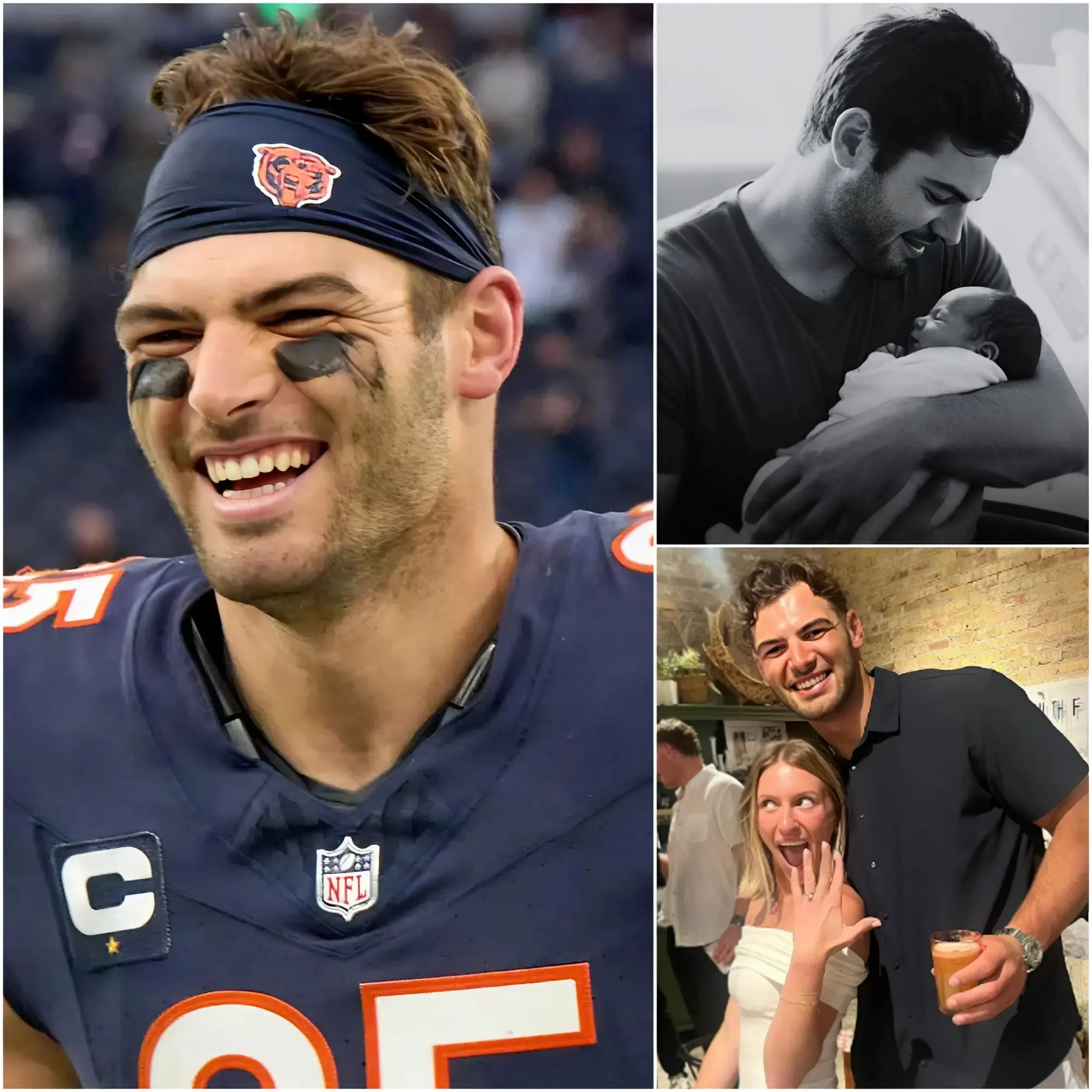 Cover Image for 10 MINUTES AGO: Cole Kmet and Emily Jarosz announced JOYFUL FAMILY NEWS, and the Chicago Bears player was unable to hold back his tears of happiness. The moment moved everyone, as all of his teammates came together to congratulate him and his wife on this wonderful news… 👇👇