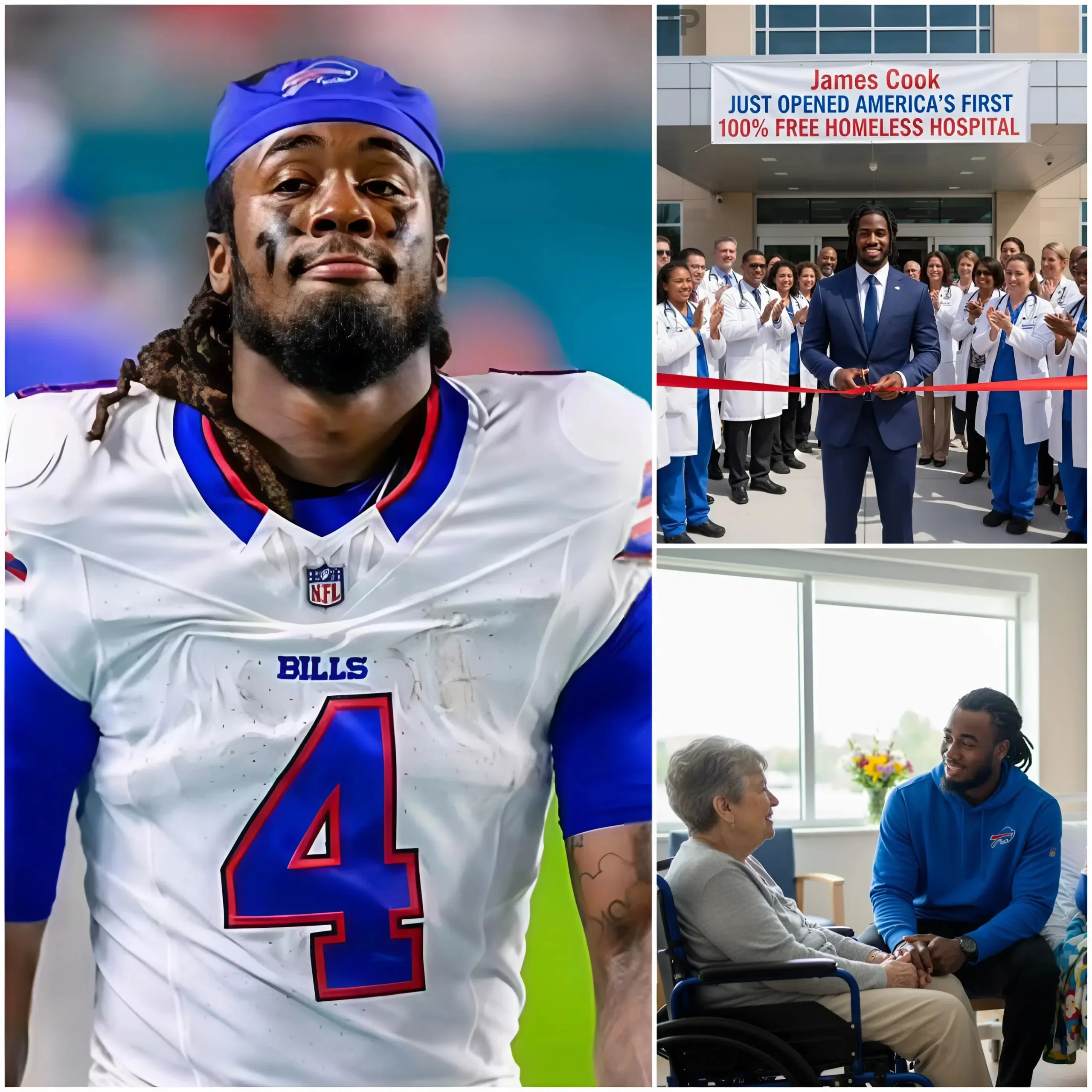Cover Image for ✨ Amid the bright lights of the NFL field and the thunderous cheers of the crowd, James Cook, the star running back of the Buffalo Bills, chose to write a completely different chapter of his journey — by opening a free support center for single mothers and children in need within his community, turning the power of football into a declaration of the “legacy” he seeks to build — a legacy measured not in touchdowns on the scoreboard, but in community connection and the hope he brings to the most vulnerable! ❤️