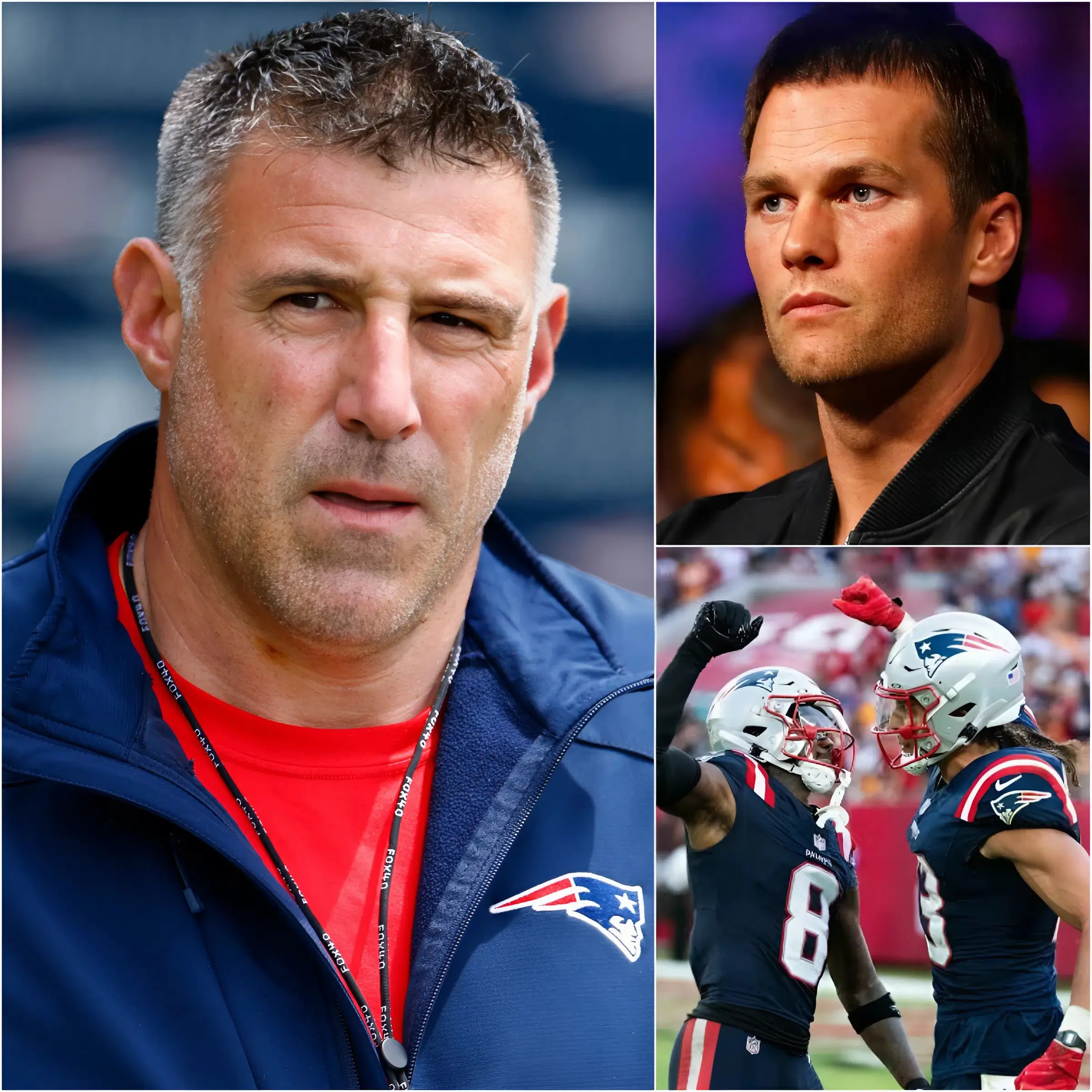 Cover Image for “BETRAYAL!” — before Super Bowl LX between the Patriots and the Seahawks, New England Patriots head coach Mike Vrabel officially broke his silence and launched a fierce attack directly at Tom Brady after his controversial neutral statement: “I’m not taking sides in this fight. May the better team win.” In an emergency press conference at Gillette Stadium, Vrabel, no longer holding back, called Brady a traitor and turned what seemed like a harmless statement into “the biggest bombshell of Super Bowl week.” He didn’t stop there, shocking the entire NFL by declaring a permanent ban on the legendary QB from returning to Gillette. But just 5 minutes later, Tom Brady’s cold response left the entire football world speechless.