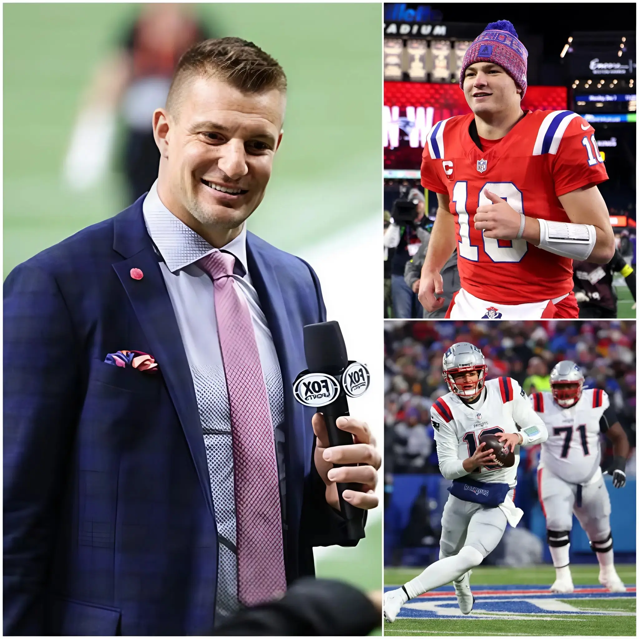 Cover Image for 🚨 5 MINUTES AGO: Expert Rob Gronkowski stunned the entire FOX NFL Sunday audience with a bold prediction about Drake Maye – a prediction so big that if it comes true, it could reshape the entire AFC… he’s on track to surpass every modern offensive/defensive quarterback, rewrite the SUPER BOWL LX standard, and potentially become the first youngest quarterback in Patriots history. A daring prediction that could shake up the AFC ahead of the game against the Seahawks.