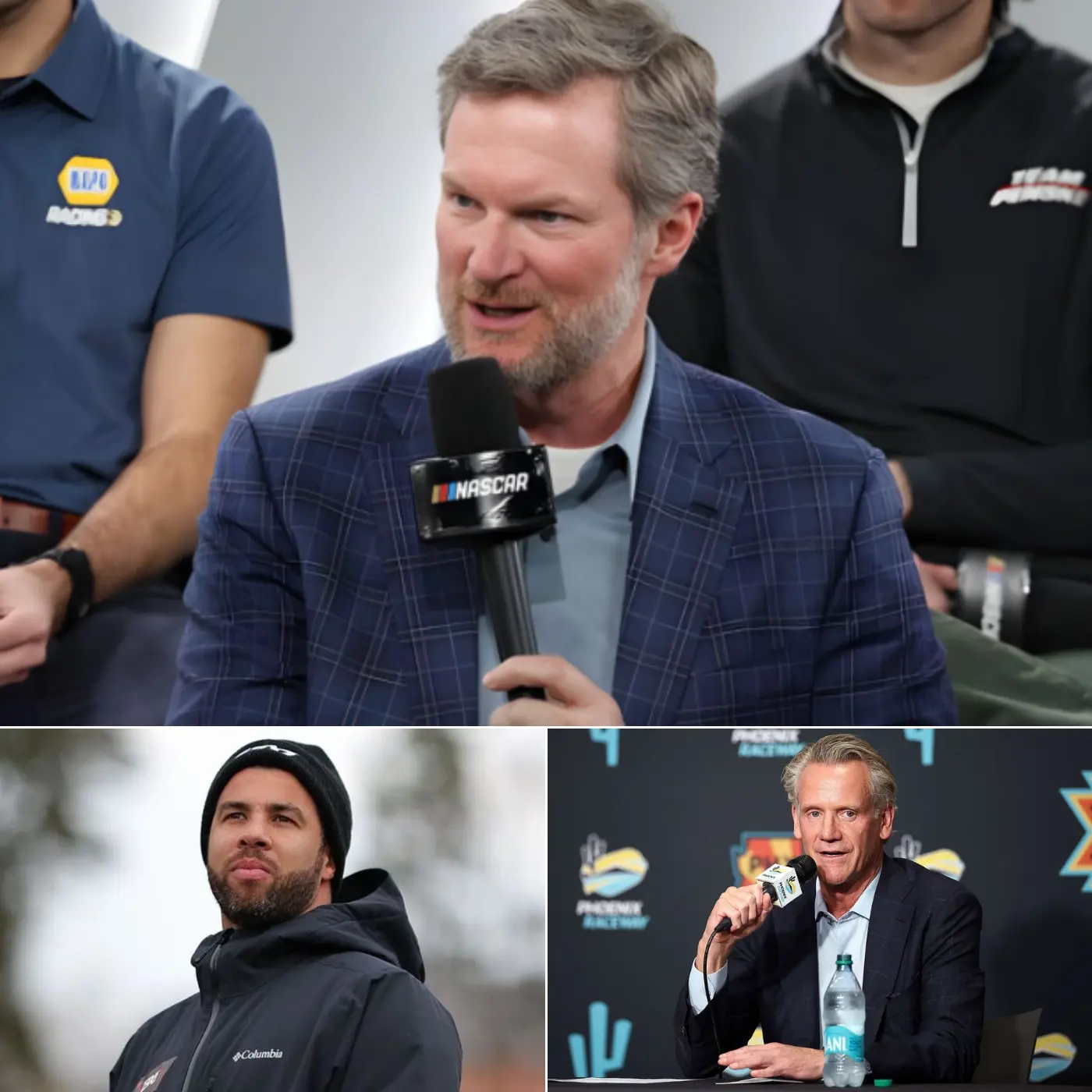 Cover Image for “My father spent his whole life building NASCAR… and now they’ve betrayed him in an unforgivable way.” – Dale Earnhardt Jr. OFFICIALLY WITHDRAWS FROM THE TEAM, VOWS TO ‘DESTROY’ THE DAYTIME 500 RACE TO PUNISH NASCAR’S TOLERANCE TOWARDS Bubba Wallace!”: An angry statement has erupted! Dale Jr. not only banned JR Motorsports from racing but also released a “confidential” report that could wipe out Bubba Wallace’s career. NASCAR is on the brink of collapse as Dale Jr. decides to confront the situation head-on to seek justice for his legendary father👇👇👇