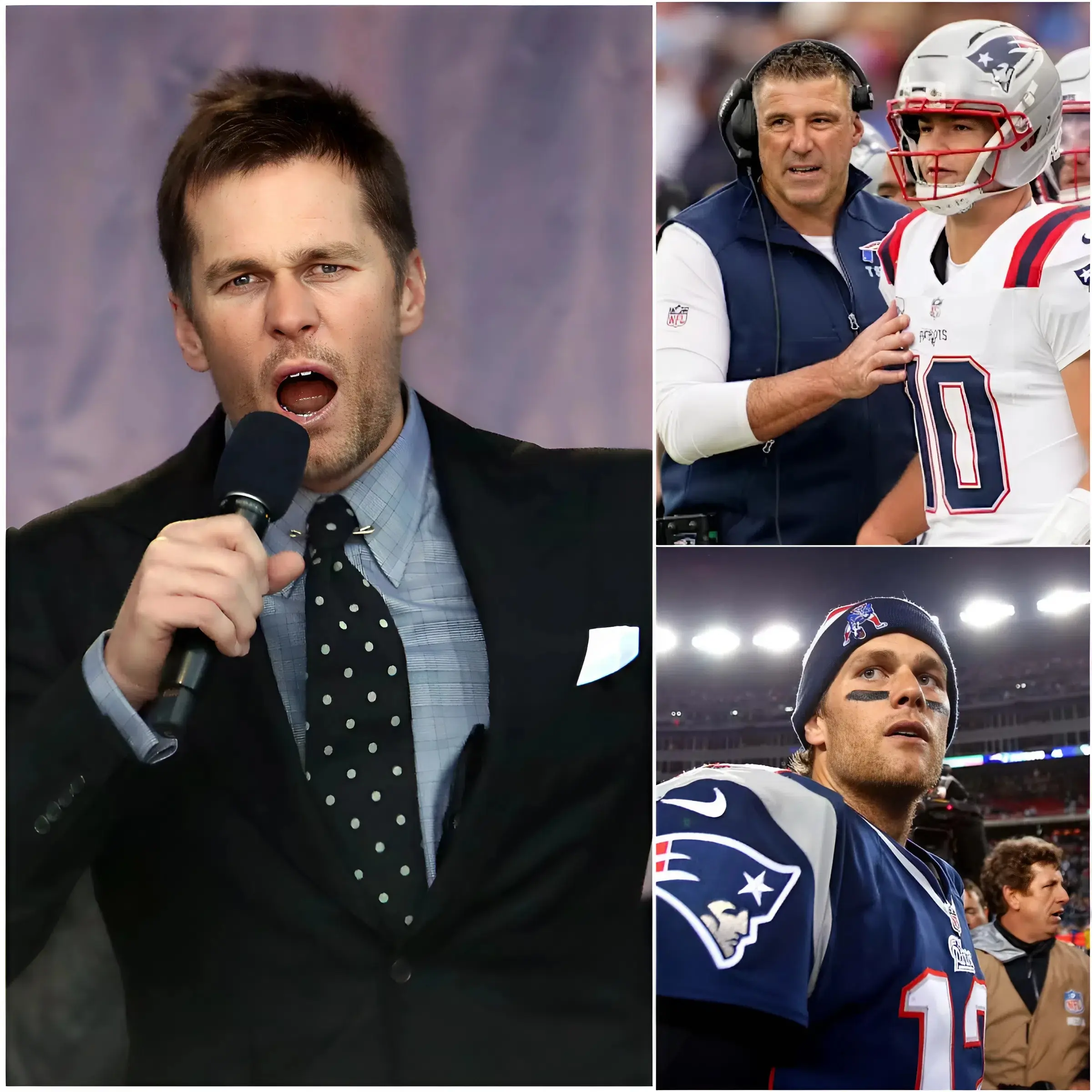 Cover Image for TEARS AND APOLOGIES: Tom Brady finally broke his silence, speaking out choked with emotion amidst the storm of criticism, affirming that his heart will forever belong to the New England Patriots – the team that shaped his career and who he is.