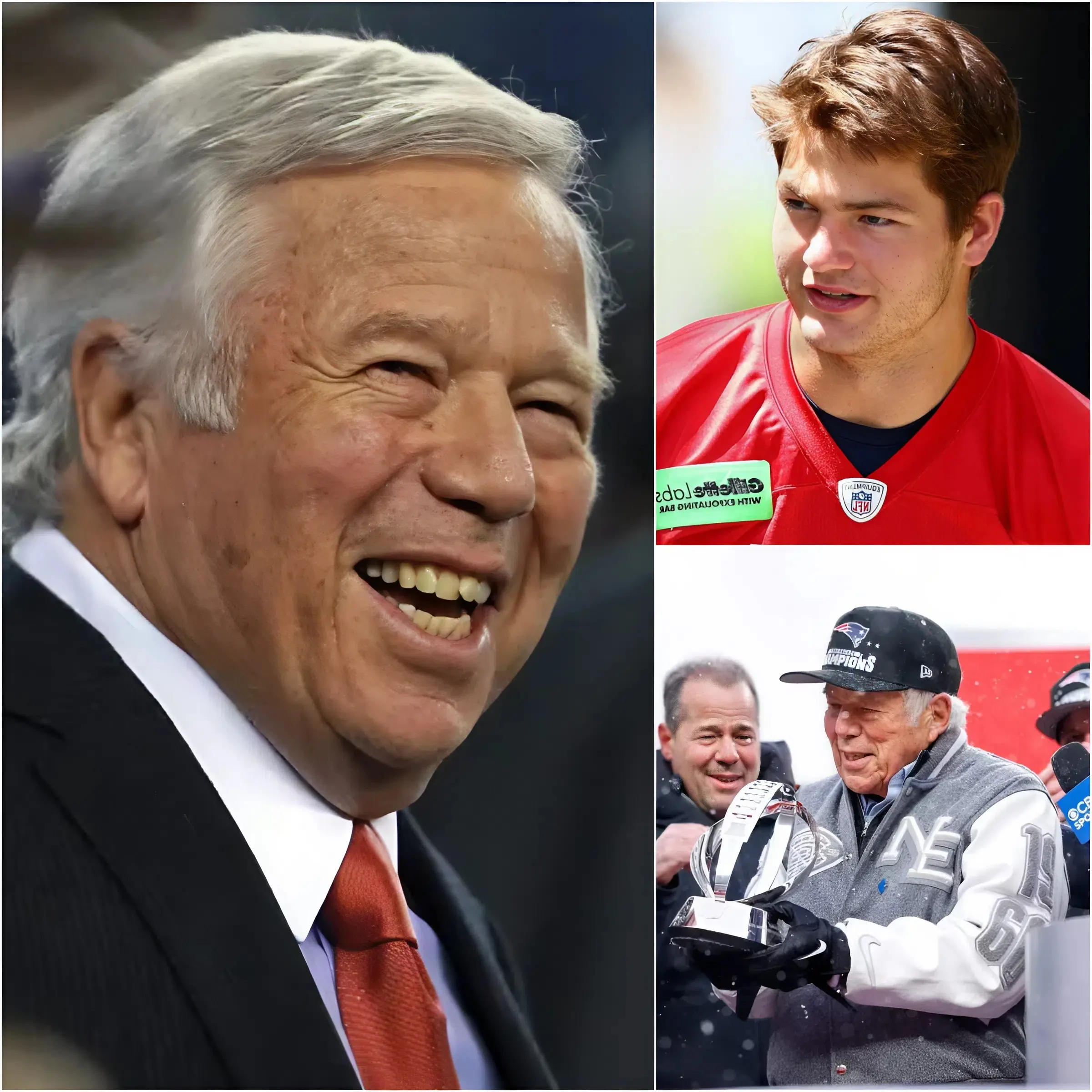 Cover Image for GOOD NEWS FROM FOXBOROUGH: Billionaire Robert Kraft – a powerful businessman, longtime supporter, and owner of the New England Patriots – has just sent shockwaves through the Patriots fan community by pledging a massive bonus if the team wins the Super Bowl this season. The bonus, described as “life-changing,” will be given directly to the young players, is so large that even top NFL stars would be envious, and is enough to ignite the team’s ambition to win their seventh Lombardi Trophy.