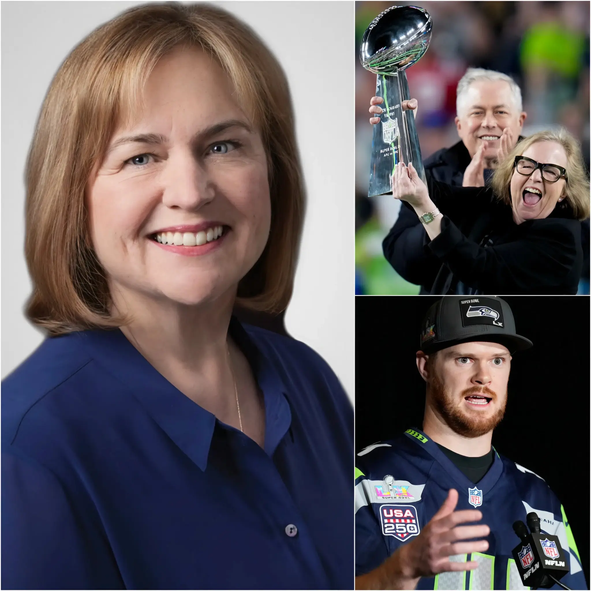 Cover Image for “JUST AS I EXPECTED! HE FULFILLED MY WISH – A TRUE SOUL OF SEATTLE SEAHAWKS FOOTBALL!” – Seahawks owner Jody Allen announced she would give Sam Darnold a 3% stake in the team worth millions of dollars, officially making him a co-owner and key figure in shaping the club’s future. Following this shocking announcement, the Seahawks’ star quarterback quickly made his decision, along with two special offers… Details 👇👇