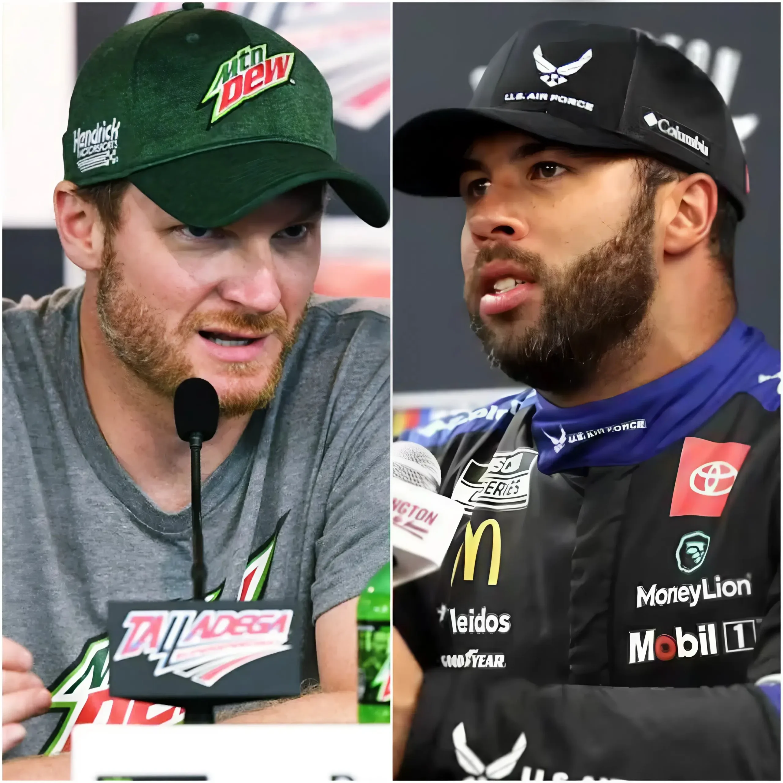 Cover Image for 🚨🔥 “IT’S EITHER ME — OR JR MOTORSPORTS!” Bubba Wallace suddenly issued a cold, direct ultimatum to NASCAR: “If this criticism doesn’t stop, I’m leaving the sport immediately.” The entire racing world was left stunned. But the real shock came just minutes later, when Dale Earnhardt Jr. fired back with only 15 words — powerful enough to shake the executive boardroom and force NASCAR leadership into a truly explosive decision.