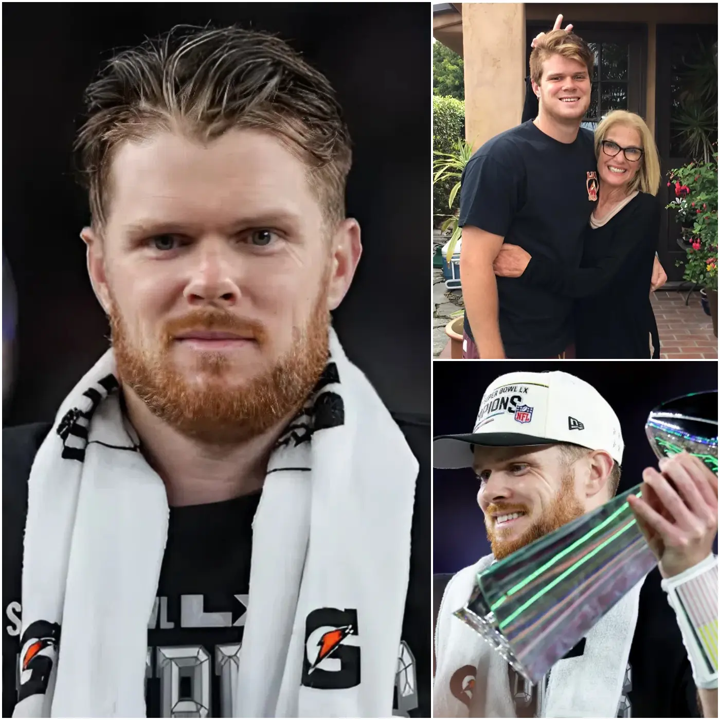 Cover Image for ❤️🏈 HEARTWARMING NEWS AFTER SUPER BOWL LX: Amid the glow of victory for the Seattle Seahawks, Sam Darnold left the entire NFL speechless with an unexpected act of kindness — quietly giving half of his season prize money to his parents, helping them finally achieve the dreams they had put on hold for years. “Since I was little, my parents believed in me even when the whole world doubted. They sacrificed everything so I could live my dream of football,” Darnold shared emotionally. “Today I’m standing here not just because of talent — but because of their love. Now it’s my turn to help them continue their own dreams.” In that moment, his mother broke down in tears in the stands. She held her son’s hand and said just five words — but they were enough to move millions around the world