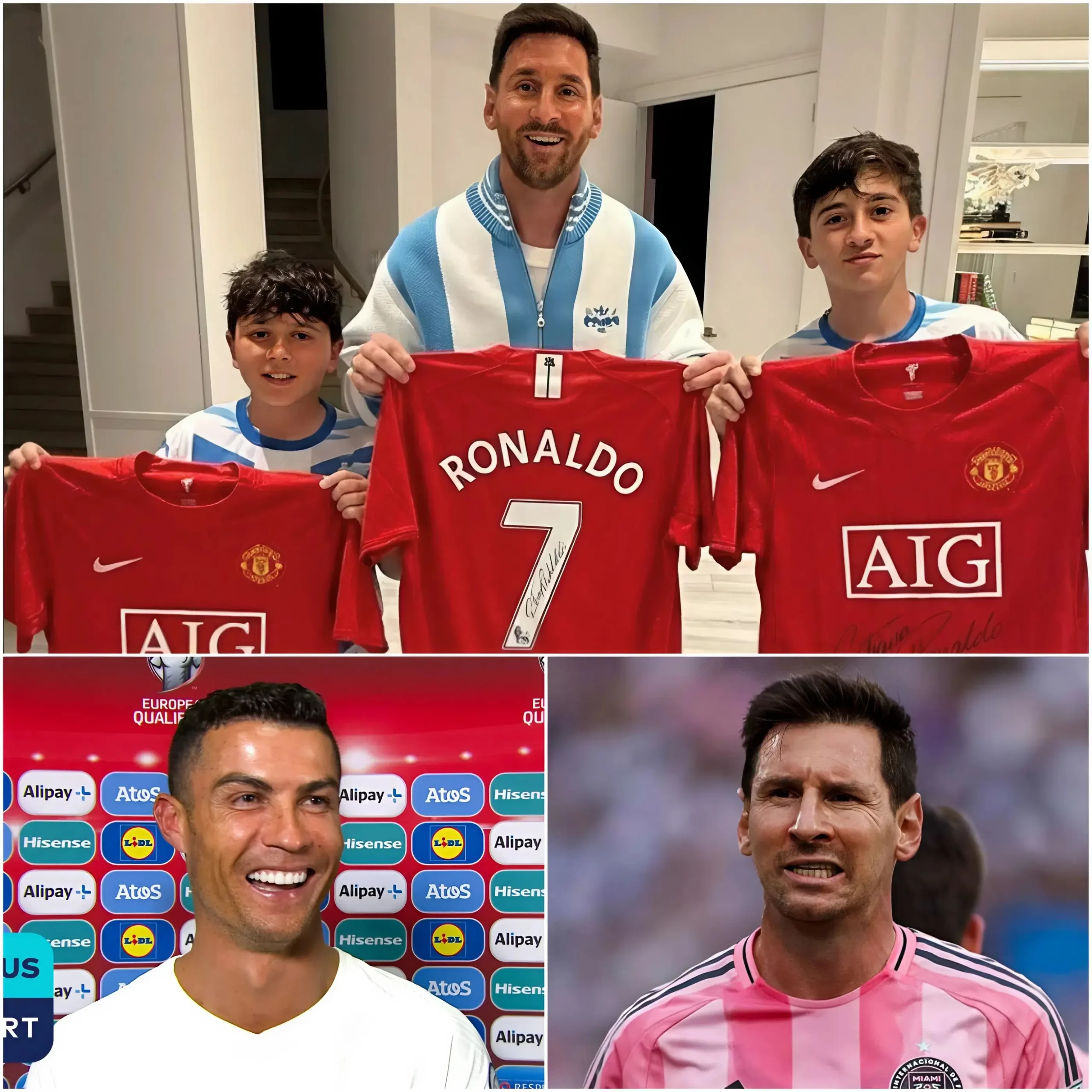 Cover Image for BREAKING NEWS: Messi was left stunned when Cristiano Ronaldo sent him a SPECIAL GIFT for both him and his children. The present, accompanied by an incredibly meaningful message, moved the Inter Miami captain to tears… 👇👇