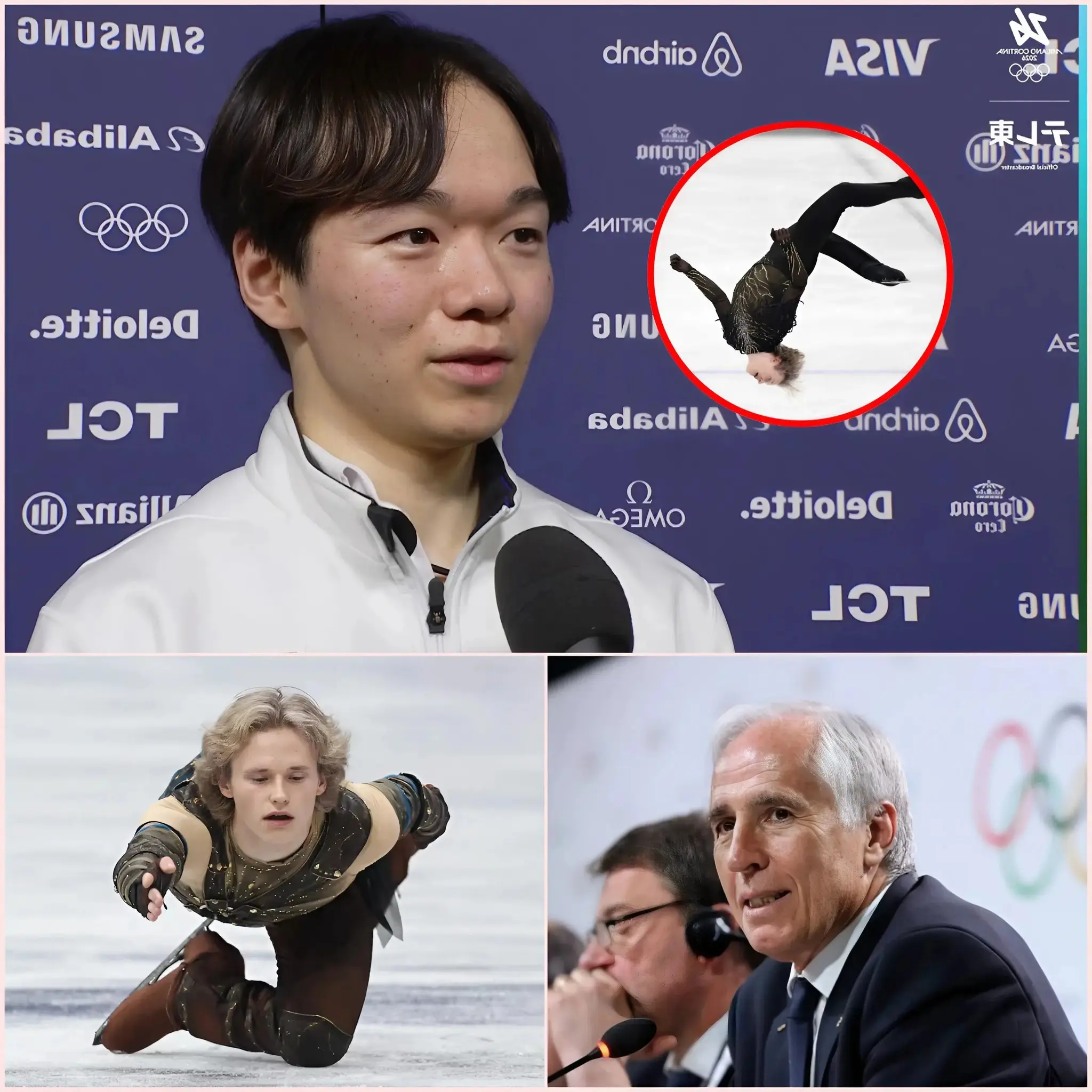 Cover Image for 🔴“WHAT A CHEAP MOVE!” Just seconds after Japan’s loss to the United States in the team figure skating event at the 2026 Winter Olympics, silver medalist Yuma Kagiyama, his face flushed with anger, pointed at Ilia Malinin and loudly accused the American star of deliberately performing a jump that had been banned for half a century, demanding that the Olympic Committee and organizers immediately launch an urgent investigation. Only five minutes later, in front of dozens of cameras, Giovanni Malagò slowly lifted his head, a cold, icy smile on his face, and spoke exactly 15 words as sharp as knives. The entire stadium erupted into chaos, while Yuma Kagiyama stood frozen, his face drained of color, in front of millions of sports fans watching from all over Italy…
