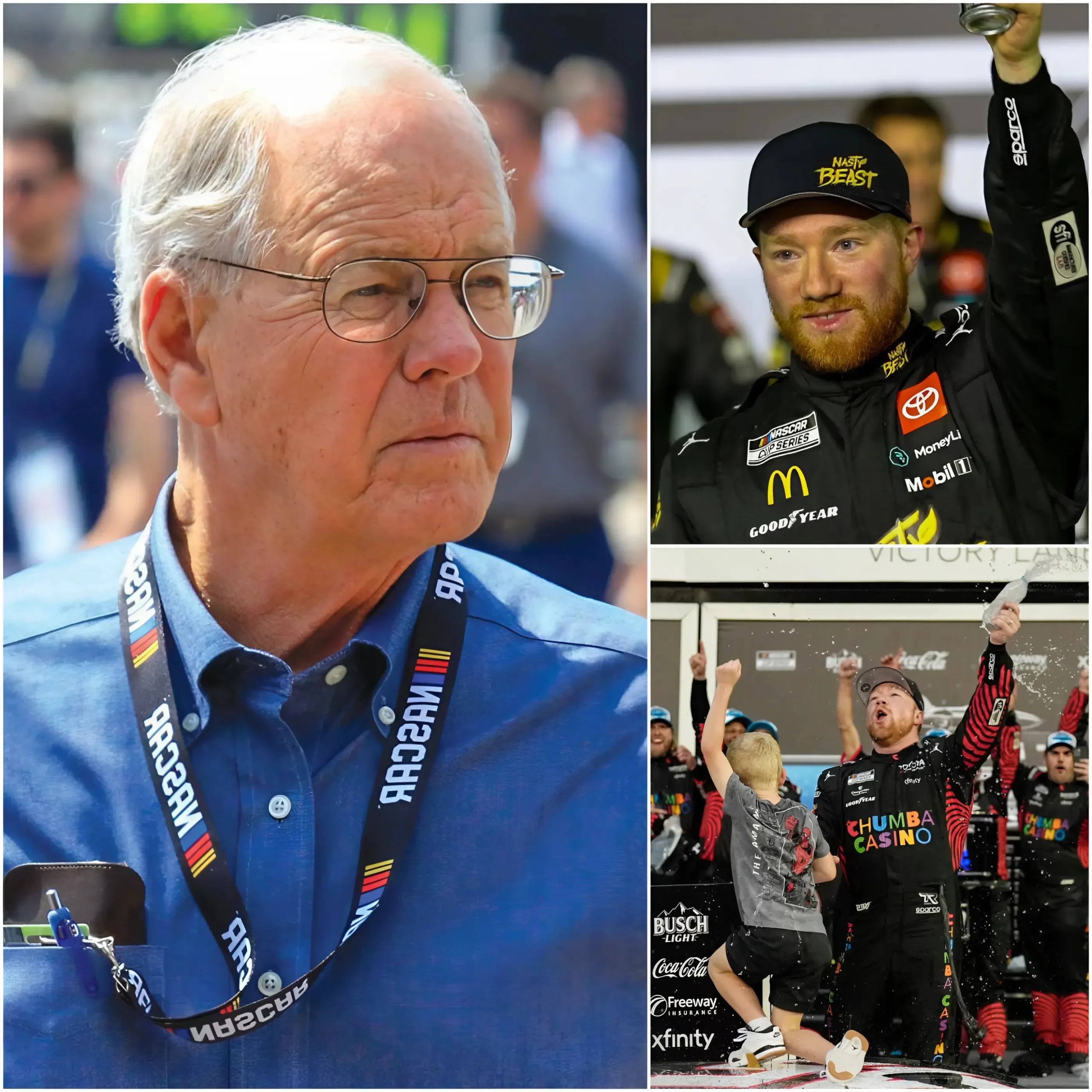 Cover Image for 🚨🚨 Jim France suddenly broke his silence, confirming that NASCAR has launched an official review targeting Tyler Reddick — after multiple drivers accused him of showing signs of using banned substances just before the race. In a brief but powerful statement, France called for immediate drug testing, stressing that “the integrity of the competition is now on the line.” Tyler Reddick’s reaction afterward left the other drivers completely speechless.