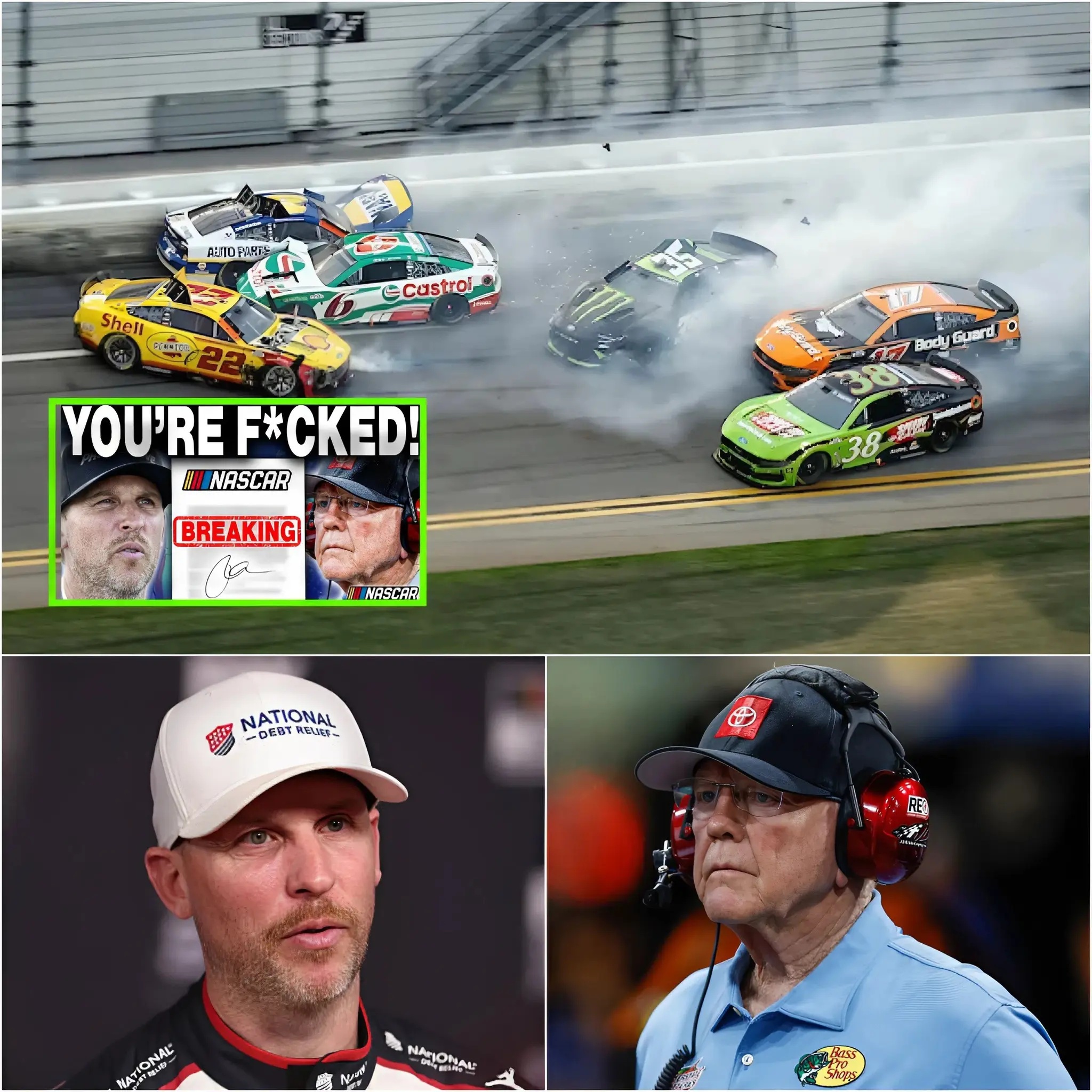 Cover Image for NASCAR BOMBSHELL💥Denny Hamlin DROPS BOMBSHELL on Nascar after Losing out in Scandal Filled Daytona 500!