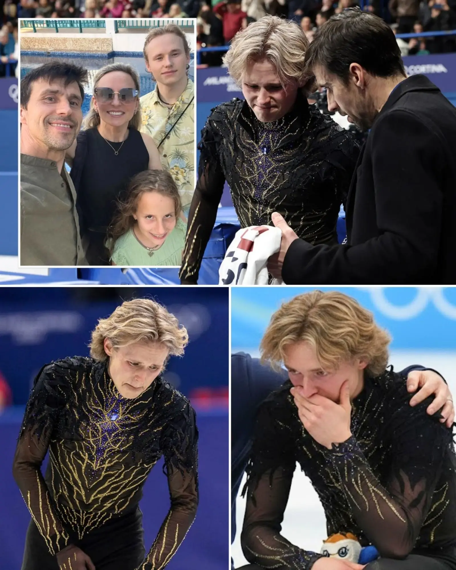 Cover Image for “YOUR LITTLE BOY IS TIRED, MOM…” 💔 After Ilia Malinin’s shocking Olympic collapse—falling twice and finishing 8th as the heavy favorite—the “Quad God” quietly reposted vulnerable TikToks that broke fans’ hearts: “Your little boy is tired, mom” and “Nothing hurts more than trying your best and still not being good enough.” Fans flooded with love: “You’re still our champion, Ilia—we’re proud no matter what” and “Hope you’re okay…” Behind it all, his family remains his rock: Dad Roman (his coach) was by his side in Milan despite the pressure, Mom Tatiana (also coach) stayed home because she gets too nervous to watch, and little sister Elli sent quiet support. They know the grind better than anyone—always proud of who he is, not just the results. “It’s okay, son—we’re here, always.” These raw reposts and family love hit hard… even legends need a hug. Sending all the strength to Ilia and his family. ▶️Listen this song in the 𝗳𝗶𝗿𝘀𝘁 𝗰𝗼𝗺𝗺𝗲𝗻𝘁 👇