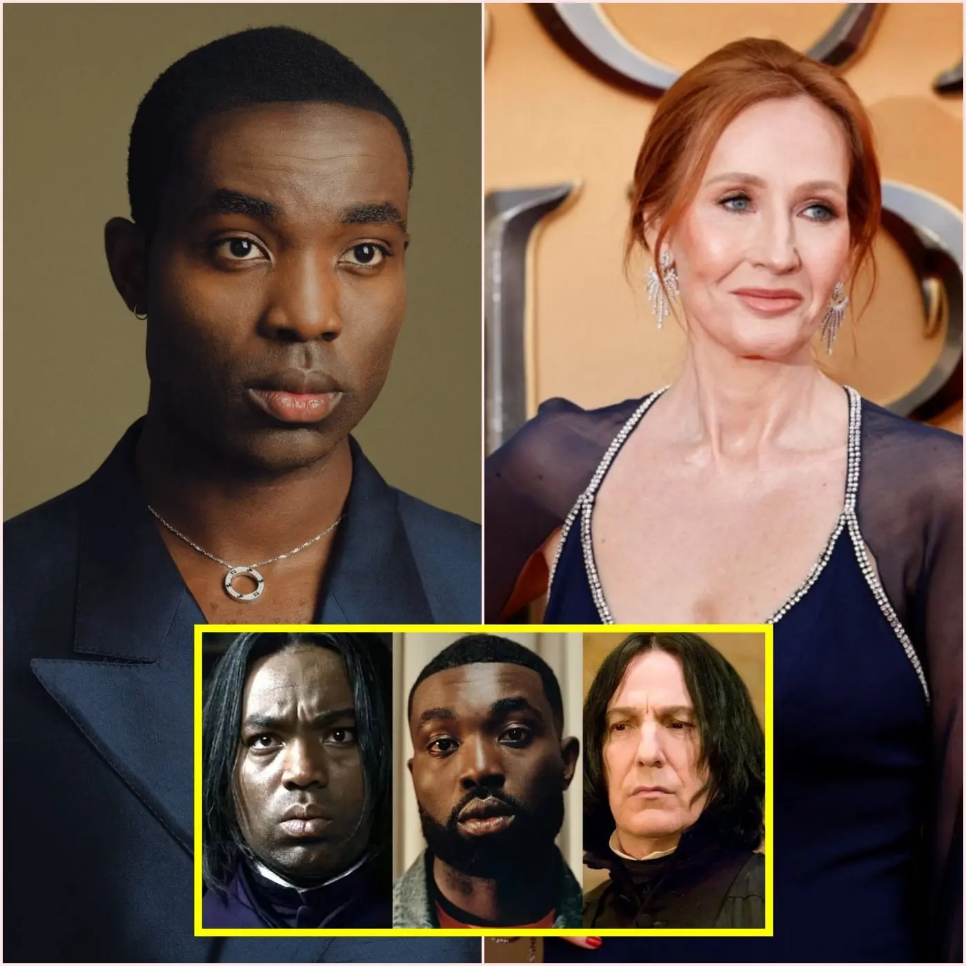 Cover Image for “IT’S DEFINITELY WOKE!” J.K. Rowling strongly criticized the casting of Paapa Essiedu, who plays a “black Severus Snape” in HBO’s new Harry Potter series. But Paapa chose to respond with a short, five-word sentence, which caused the entire stadium to erupt in thunderous applause!
