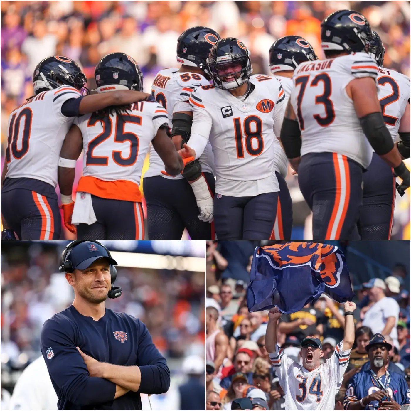 Cover Image for 🚨 BREAKING NEWS ⭐🏈: In the middle of one of their most challenging stretches in years, the Chicago Bears have been officially named the most united and loyal football team in the world, an honor jointly awarded by ESPN, Netflix, and Guinness World Records.
