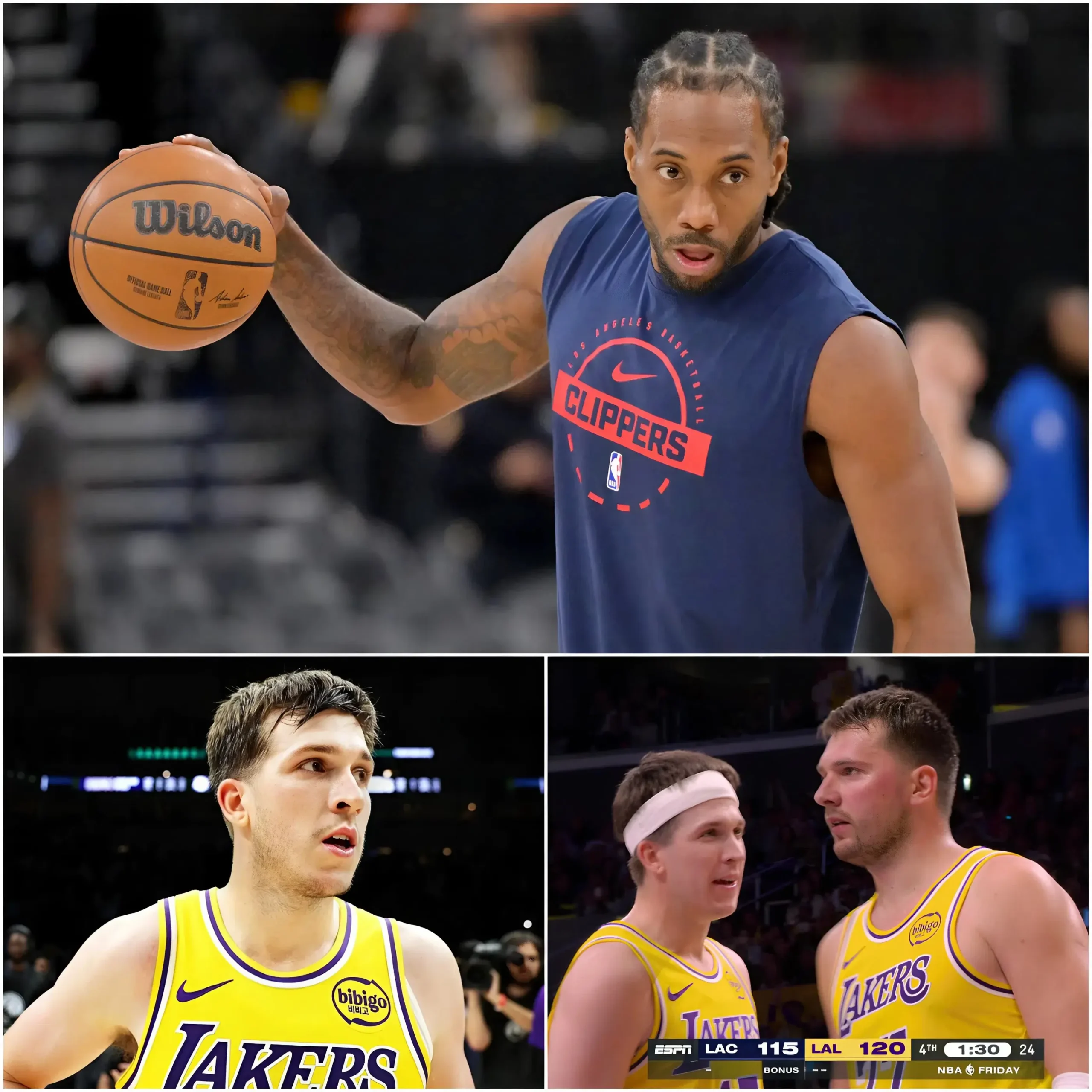 Cover Image for ⭕️ SHOCKING NEWS: Kawhi Leonard has shaken the NBA world after accusing the Los Angeles Lakers of using a drone to spy on a closed practice session ahead of their upcoming game. He described the act as a serious violation of fair-play principles and an attempt to gain an unfair advantage. Leonard asserted that the team possesses concrete evidence and is prepared to take official action if necessary. The Lakers responded immediately — and coldly. Austin Reaves offered just a single, short but cutting sentence, leaving the entire press room stunned. Within minutes, social media erupted, pushing tensions between the two teams to an all-time high just before the decisive matchup.