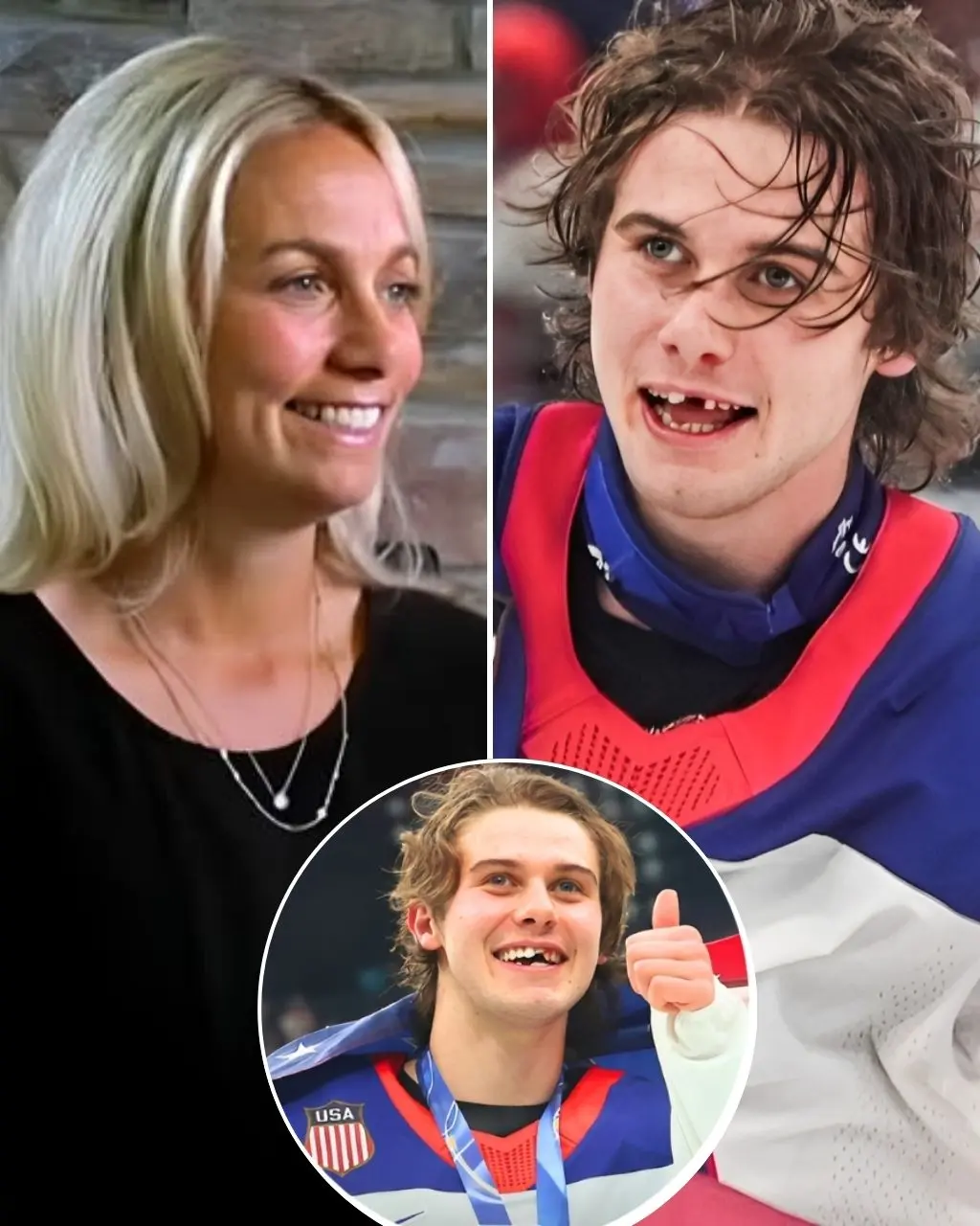 Cover Image for “VIRAL MOMENT — Jack Hughes’ Mom Breaks the Internet With a Tear-Filled, Heartbreaking Reaction as Her Son Battles Brutal Hits, Loses Teeth, and Scores USA’s Golden Olympic Goal in a Shocking, Unforgettable Moment That Left Fans Stunned”! When Jack Hughes delivered the overtime goal that clinched Olympic gold for Team USA, fans were stunned by his fearless play — and his mother, Ellen Hughes, stole the show. Watching from the stands as her son took a vicious hit and lost teeth in the process, her raw, emotional reaction was captured in a photo posted by the NHL, quickly spreading across social media. Pride, fear, and relief collided in one unforgettable snapshot — a moment that perfectly captures the heart, grit, and human drama behind Olympic glory.