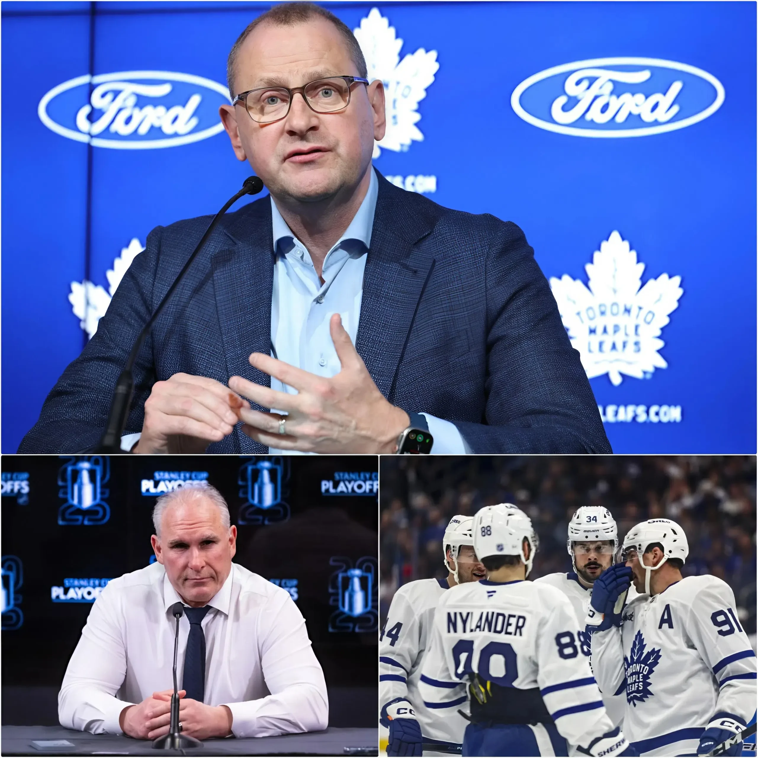 Cover Image for 🚨BREAKING NEWS: An emergency internal meeting lasting over an hour between the senior leadership of the Toronto Maple Leafs NHL men’s hockey program and Executive Vice President and General Manager of Hockey Operations Brad Treliving has just concluded at Scotiabank Arena. The President of the Toronto Maple Leafs personally stepped out to announce that HEAD COACH Craig Berube WILL… SEE MORE 👇👇
