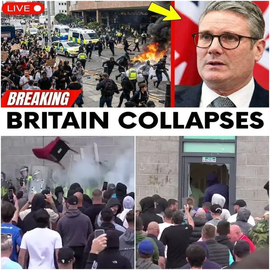 Cover Image for HAPPENING NOW: 460 MASKED MOB STORMS MIGRANT HOTELS – BRITAIN DESCENDS INTO RIOT HELL!!! 🔥🇬🇧💥