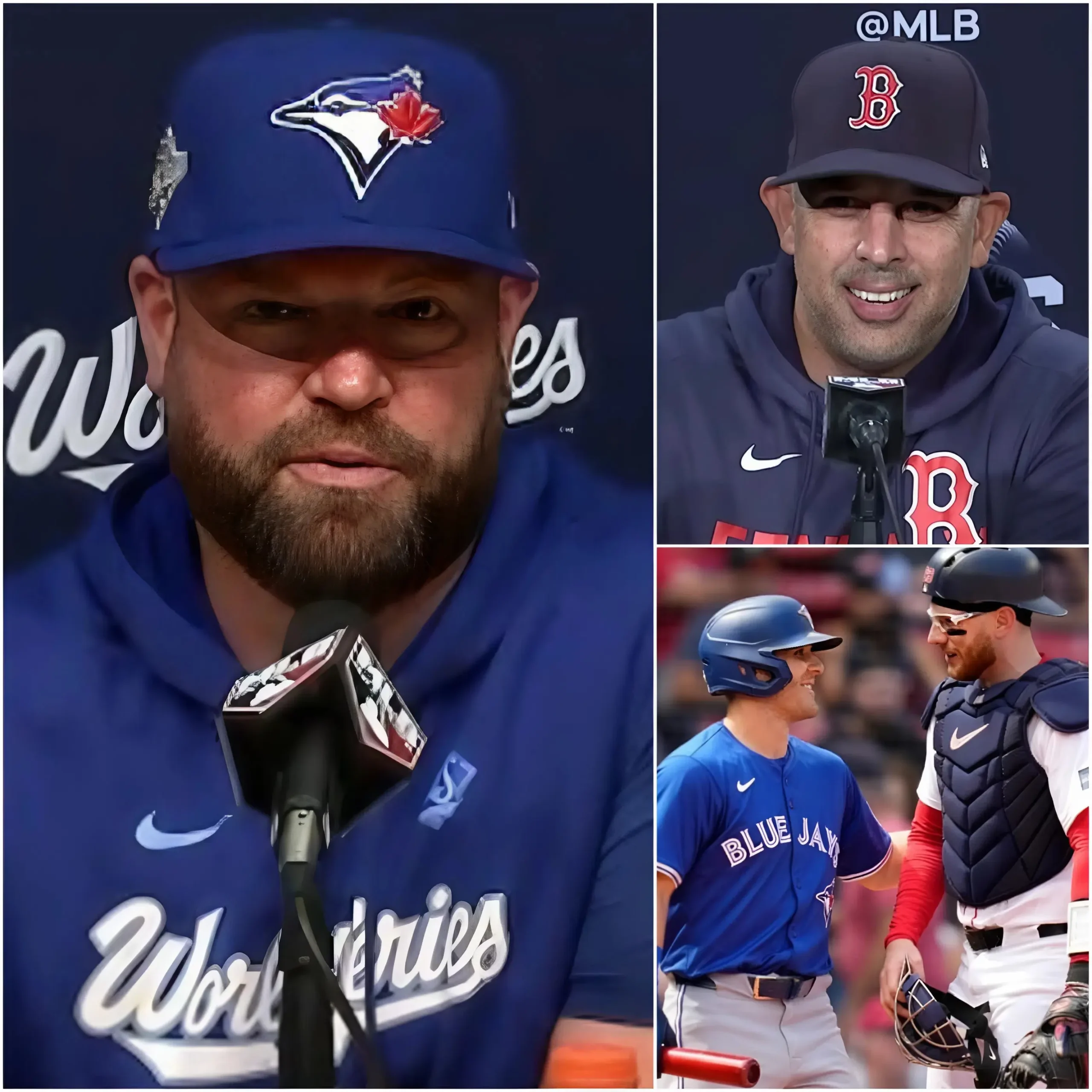 Cover Image for BREAKING NEWS: Toronto Blue Jays manager John Schneider did not hesitate to directly criticize the Boston Red Sox manager after Alex Cora announced that he would field newer and younger players in tomorrow’s game against the Blue Jays, claiming that the Toronto-based team is too weak to warrant the Red Sox using their full strength. In addition, Cora made sharp comments about a Blue Jays player, suggesting that he is suffering from “star syndrome.”