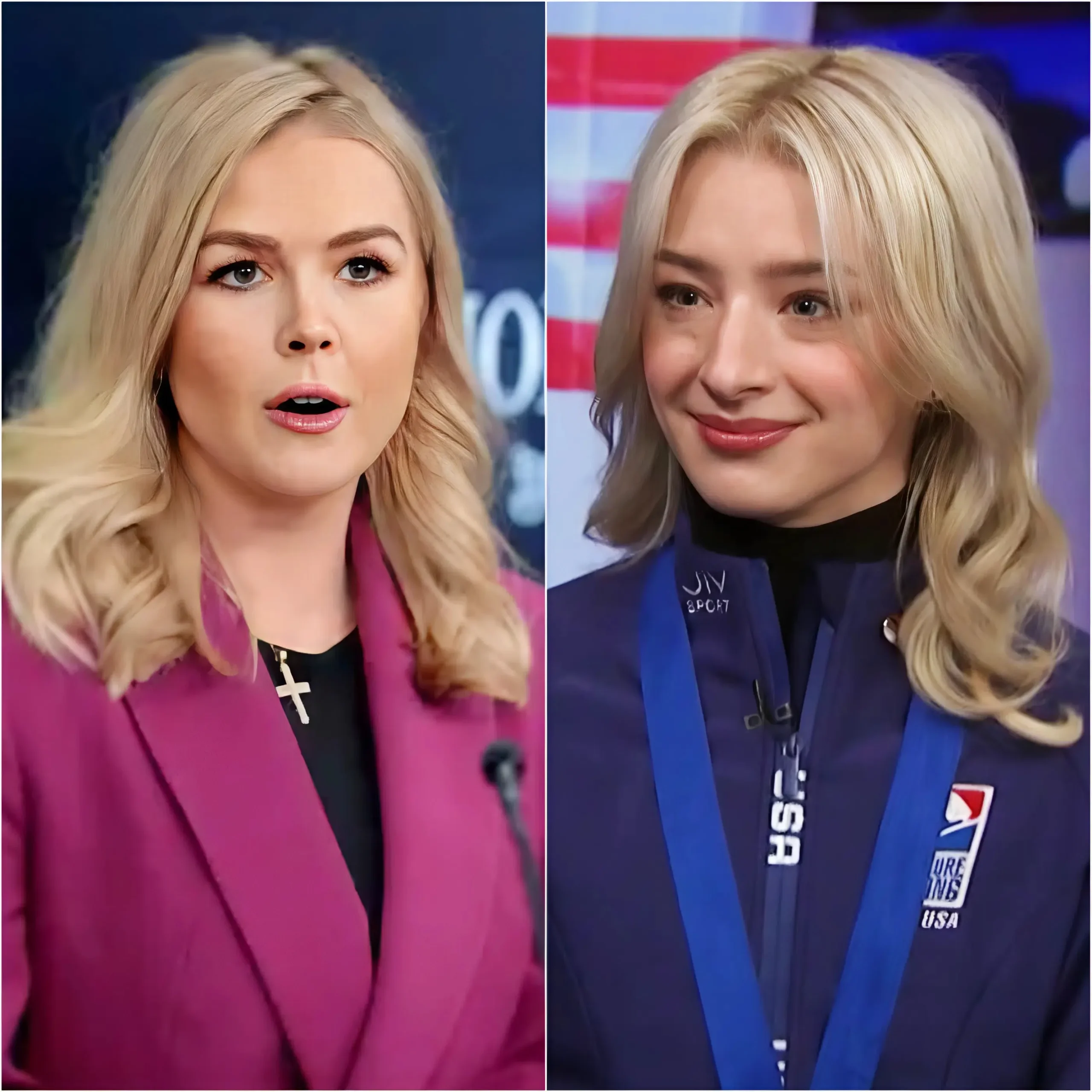 Cover Image for “Sit down, Barbie.” Amber Glenn exploded as she called Karoline Leavitt a “Trump puppet” live on television — and just minutes later, when Karoline tried to respond, she was hit with a brutal truth from the skating star that left the entire studio stunned, as she immediately shrank back into her seat. Amber Glenn took down the MAGA spokesperson, Karoline Leavitt, with a single ruthless line that is now going viral across the internet. Fans are praising it as one of the most iconic takedowns of the year, while critics are calling it the ultimate display of arrogance from the sports world. But whether you love it or hate it, one thing is clear: culture has just collided with politics in the most explosive way possible.
