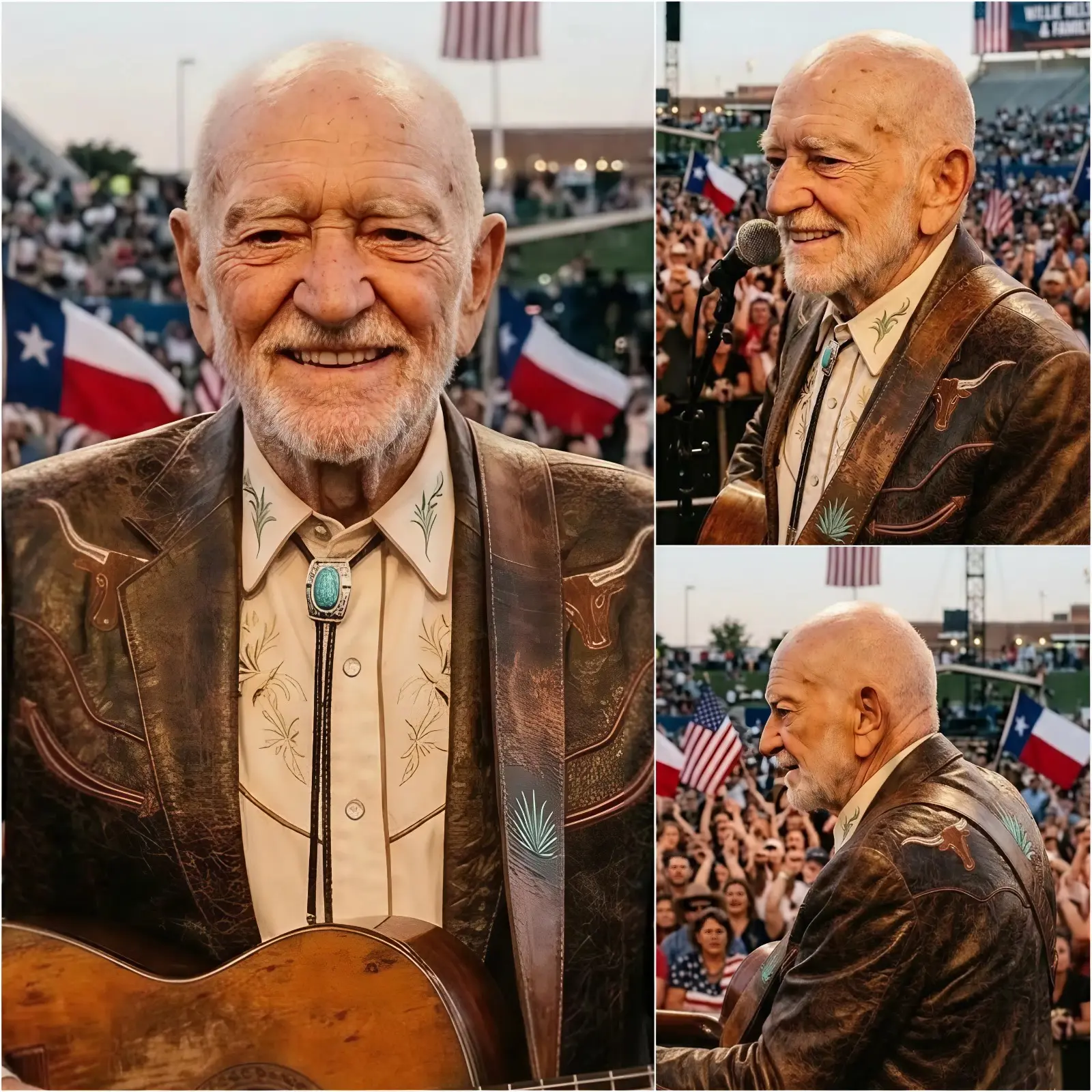 Cover Image for WILLIE NELSON JUST SHOCKED FANS WITH A BRAND-NEW LOOK. After decades of iconic braids and a red bandana, 93-year-old Willie Nelson has unveiled a short, neatly trimmed haircut — and fans are doing a double take.