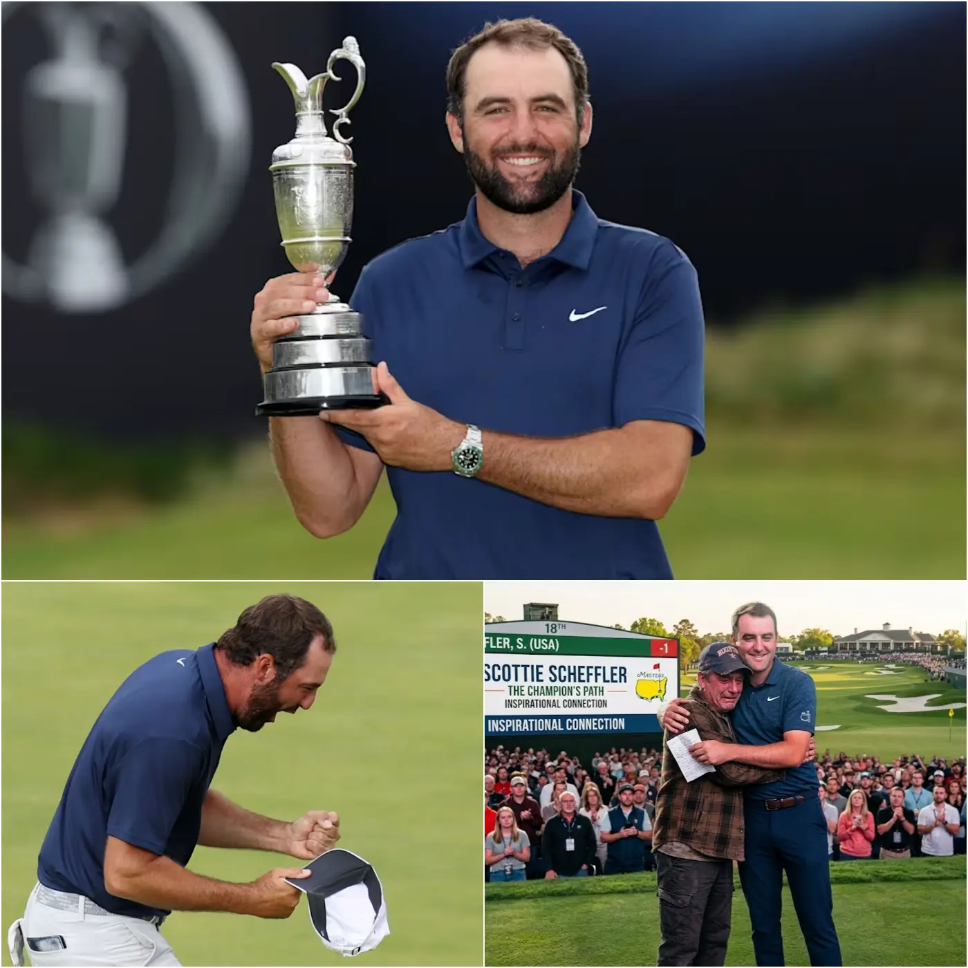 Cover Image for Security guards tried to stop him, but Scottie Scheffler shook his head and said, “Let him go.”