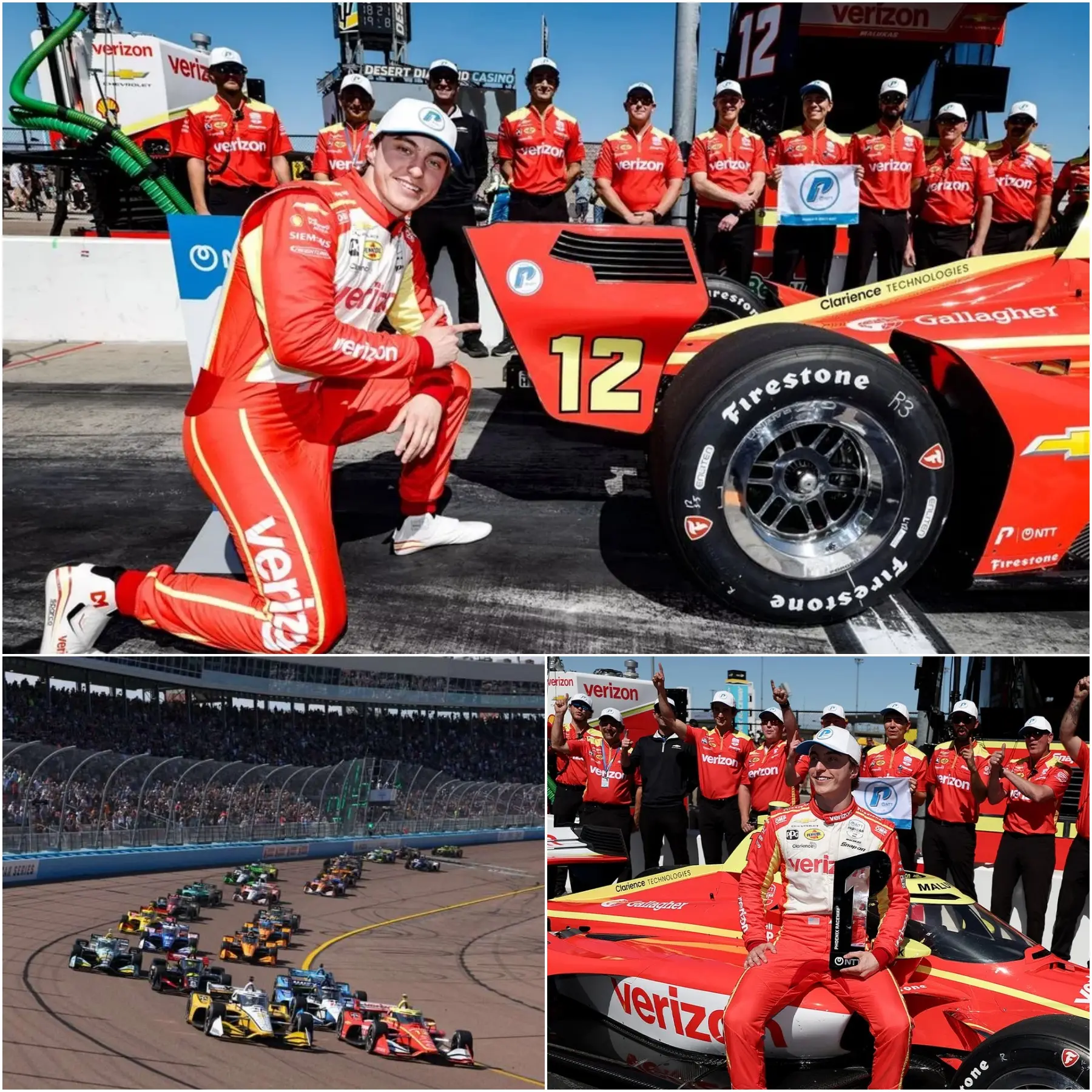 Cover Image for Penske’s newest driver, David Malukas, overtook teammate Josef Newgarden in qualifying and is eager to translate his pole position at the Phoenix IndyCar into a victory and become “Big Dave”.