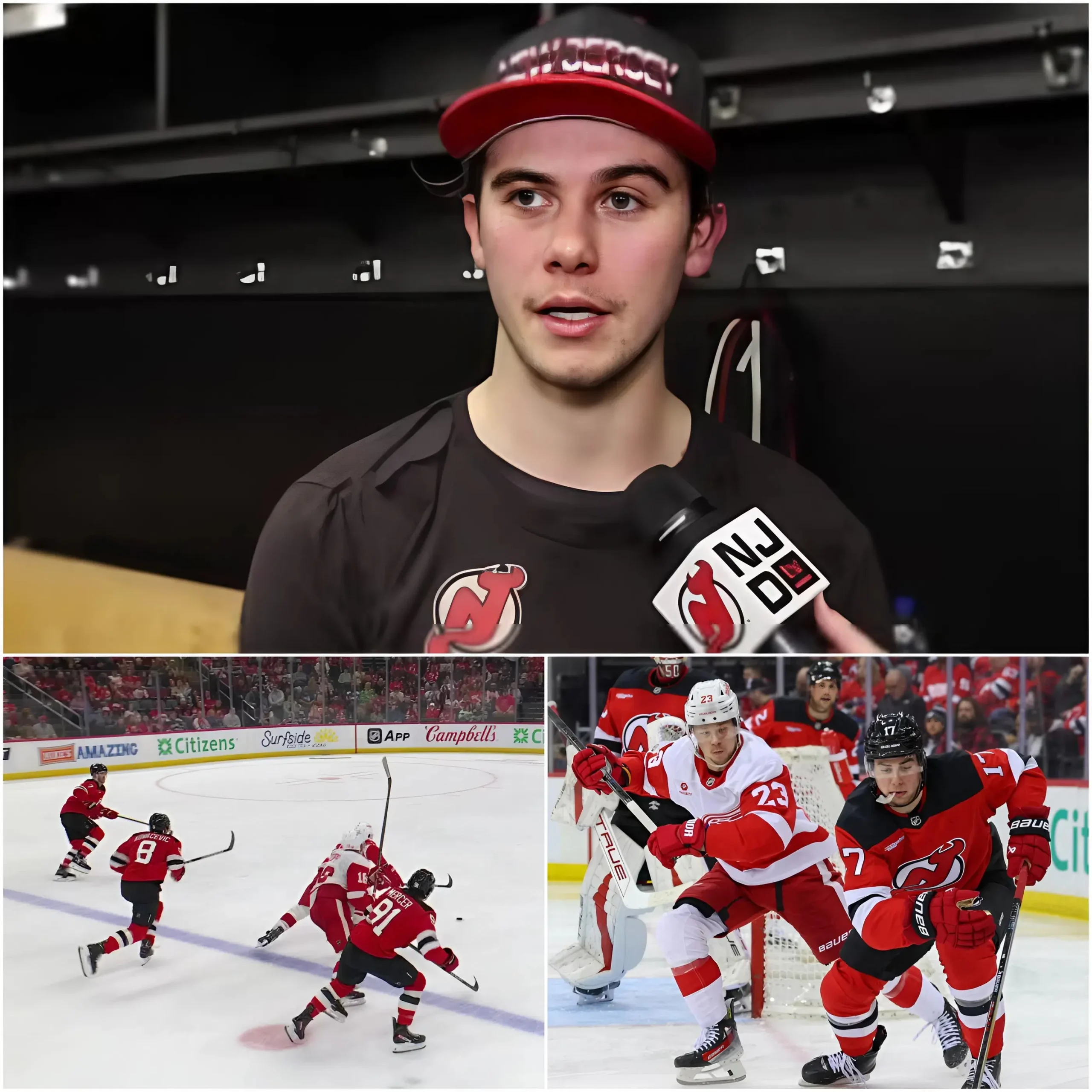 Cover Image for “I WILL NOT CONTINUE TO PLAY IF THE COACHING STAFF DOESN’T REMOVE THEM…” — star Jack Hughes angrily declared after the New Jersey Devils’ loss to the Detroit Red Wings. He pointed out three names who performed the worst in that game and believes they do not deserve to play alongside him. The three criticized players have made many fans see Jack Hughes in a different light…