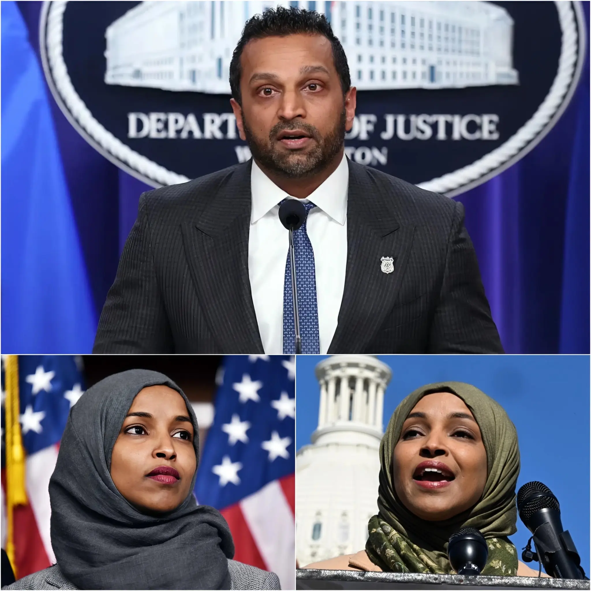 Cover Image for Kash Patel presented the final document on Omar on the Senate floor – the room fell silent for 42 seconds as he uttered a single sentence that shook her to the core.