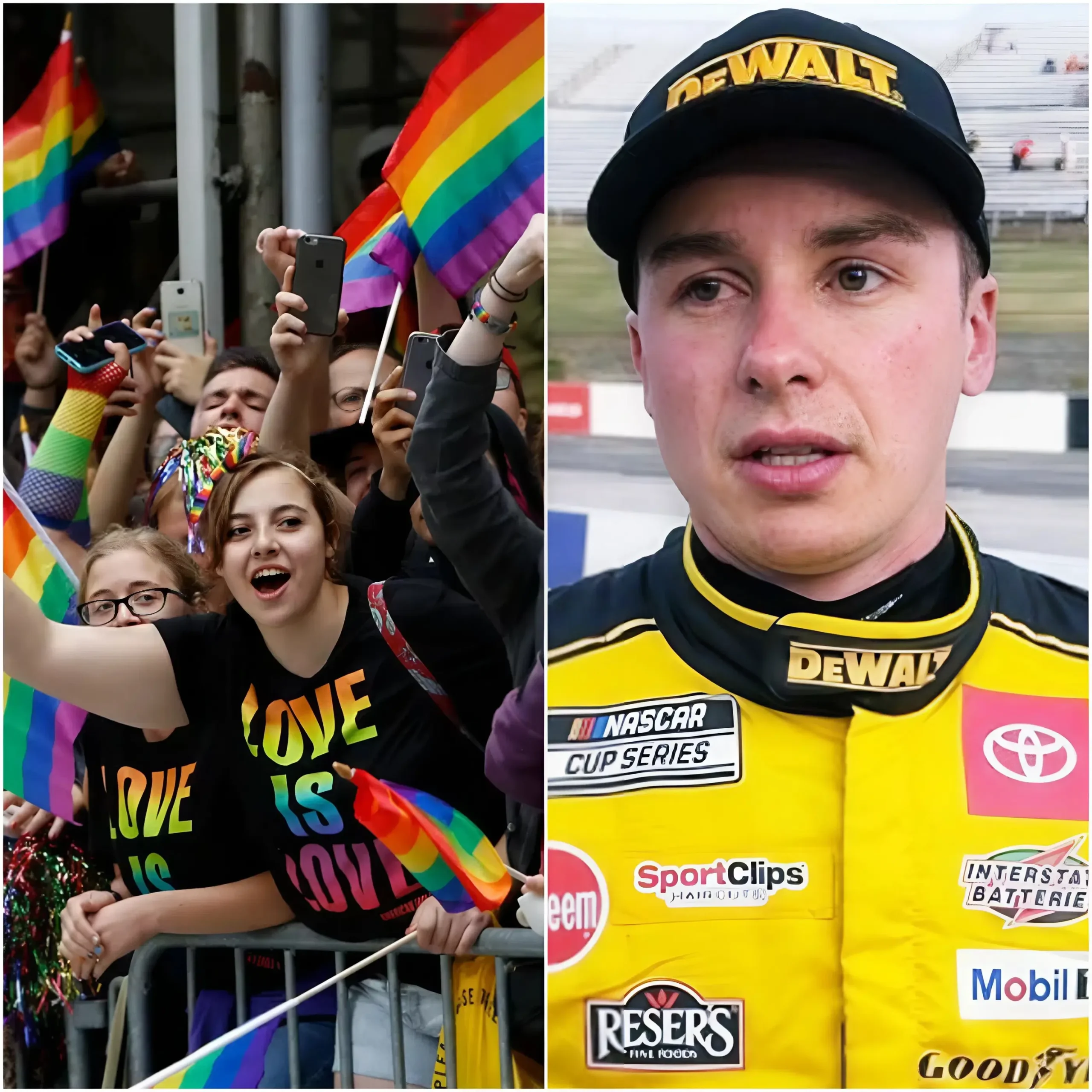 Cover Image for NASCAR star Christopher Bell has shocked the racing world after refusing to wear a rainbow-themed helmet meant to honor the LGBTQ community.
