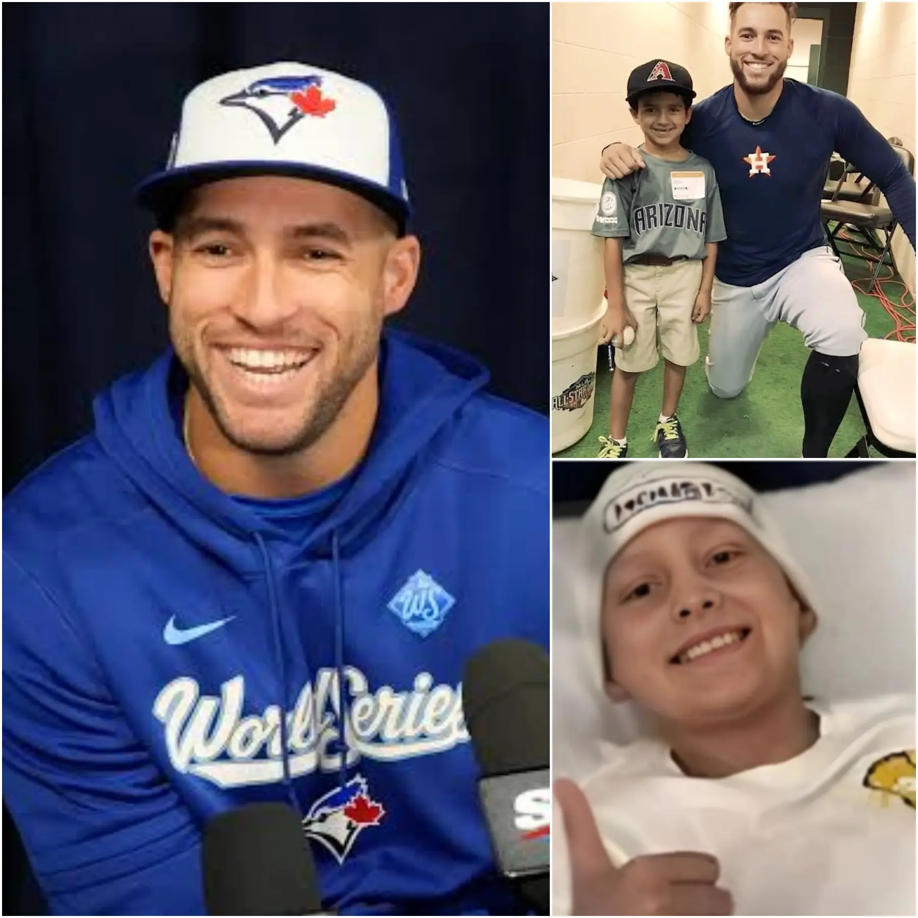 Cover Image for ⚾💙 740 A FEW DAYS AGO: George Springer moves MLB fans – Blue Jays star flies to hospital to fulfill 7-year-old girl’s last wish.