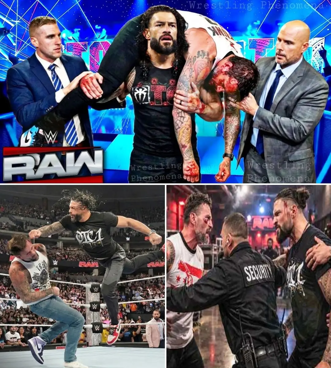 Cover Image for 😱 ROMAN REIGNS BRUTALLY ATTACKS CM PUNK ON WWE RAW MARCH 9, 2026 – PUNK HOSPITALIZED! 👇
