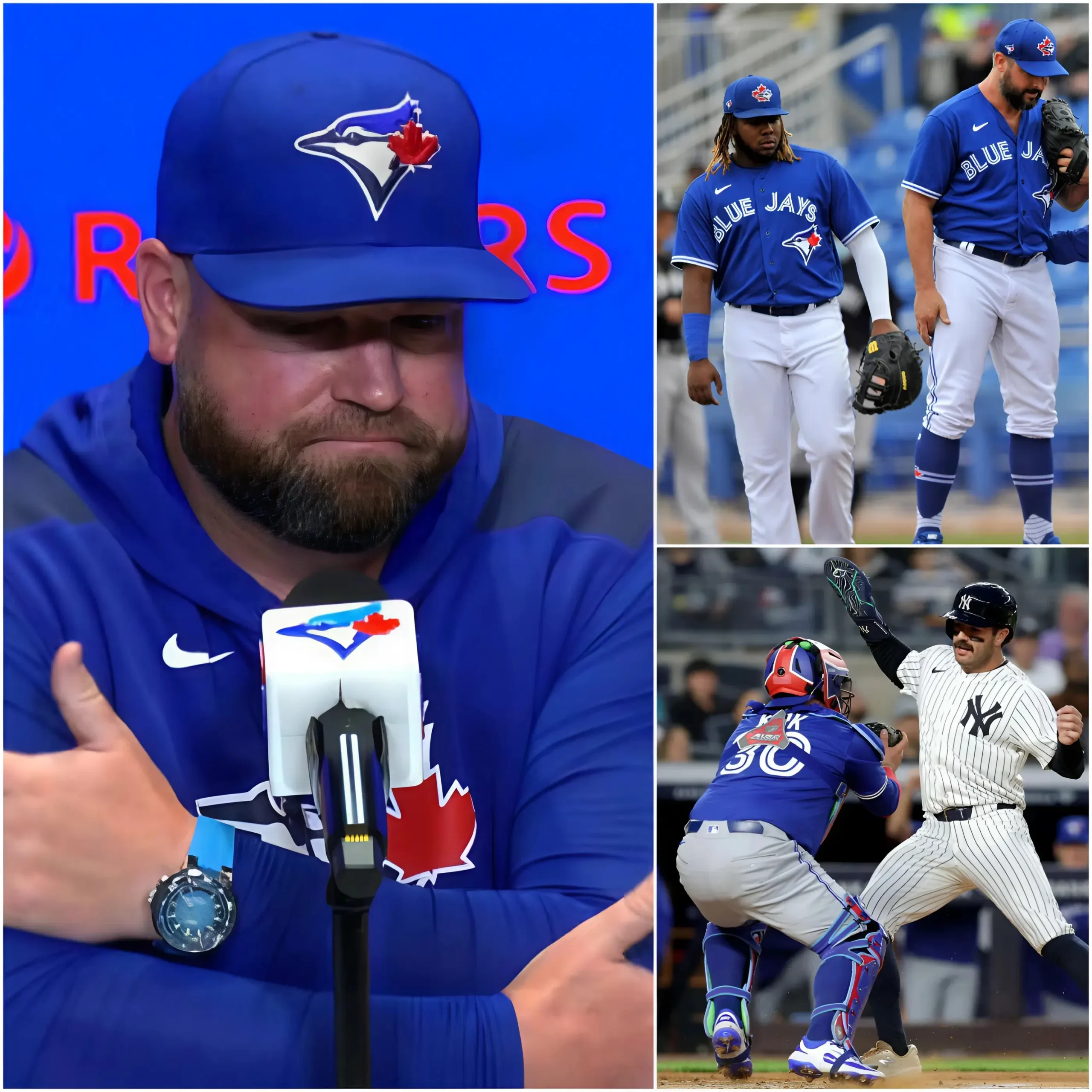 Cover Image for 🚨 SHOCKING NEWS: Toronto Blue Jays suddenly received bad news when an important player suffered an injury just before the game against the New York Yankees was about to begin. A player whose condition immediately caused great concern for manager John Schneider when he was informed about the situation.