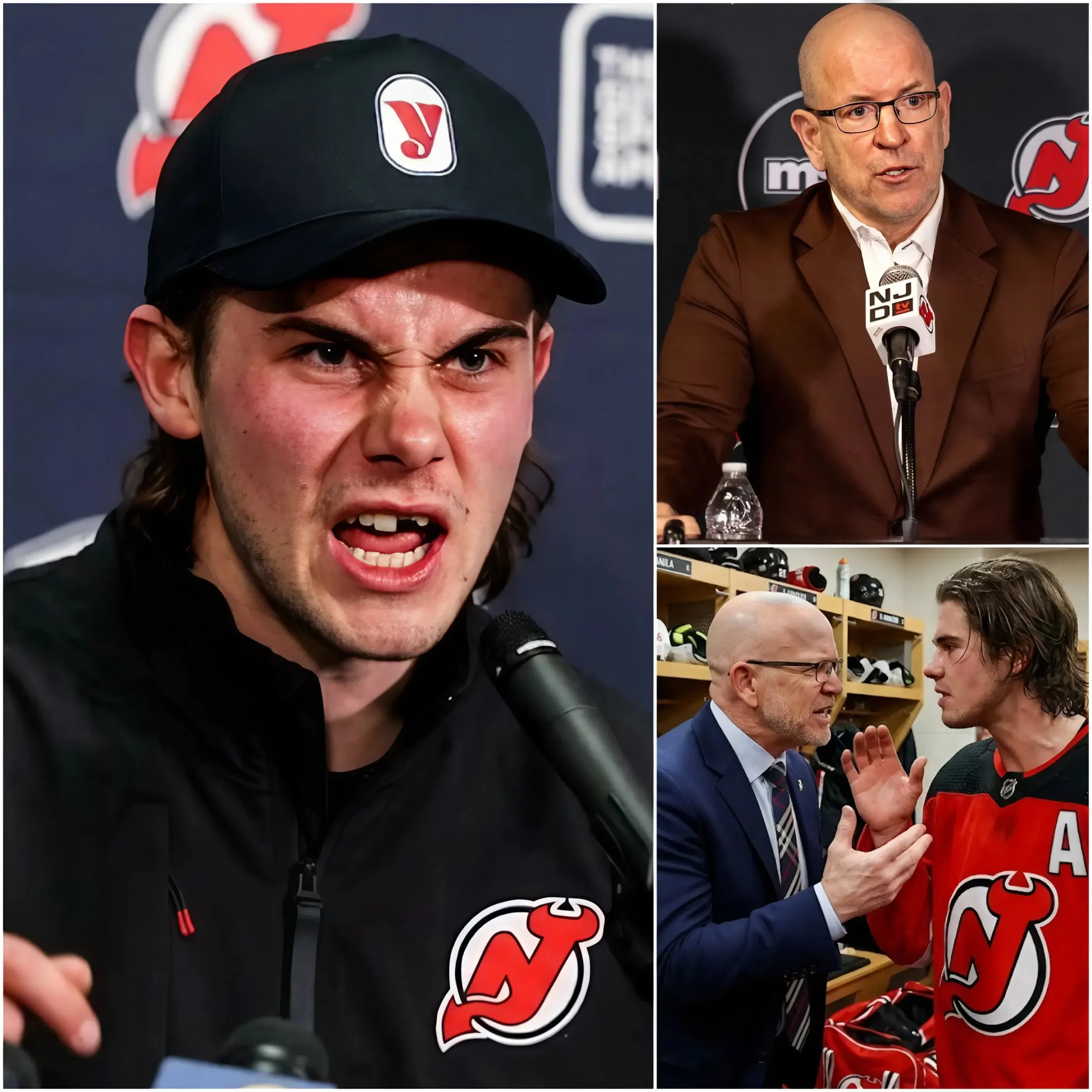 Cover Image for “I don’t trust Tom Fitzgerald not to mess up the trade deadline for the New Jersey Devils. He’ll probably destroy this team again in a way no one could even imagine…” — NHL star Jack Hughes shockingly caused a stir when he publicly criticized the Devils’ executive.