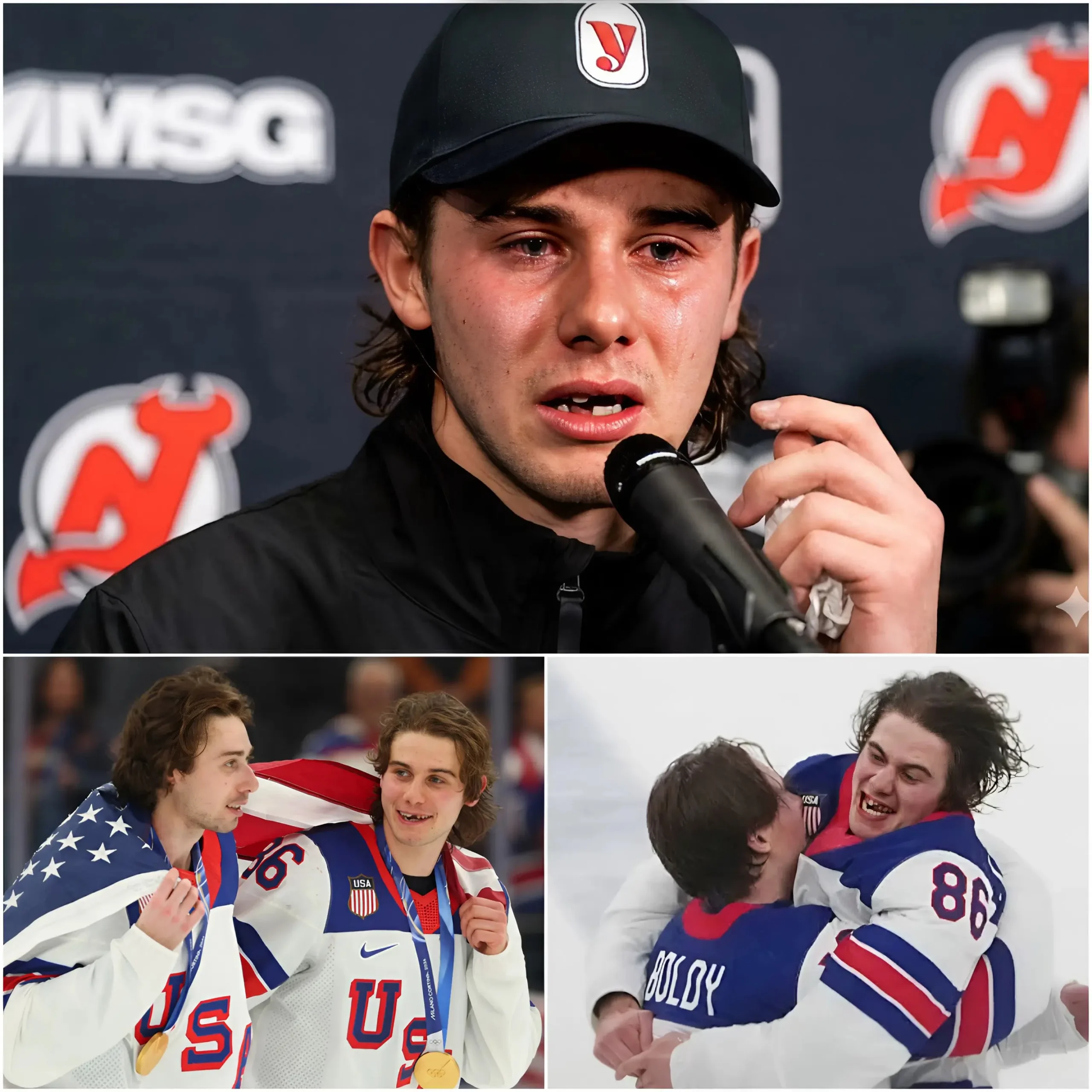 Cover Image for 💔 TEARS IN THE National Hockey League 2026: Jack Hughes broke down in tears during an emotional confession