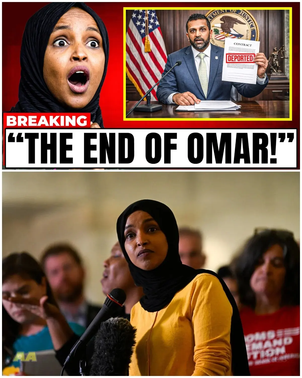 Cover Image for BREAKING NEWS 🚨 Ilhan Omar completely loses her composure as the Department of Justice officially confirms that deportation is imminent!