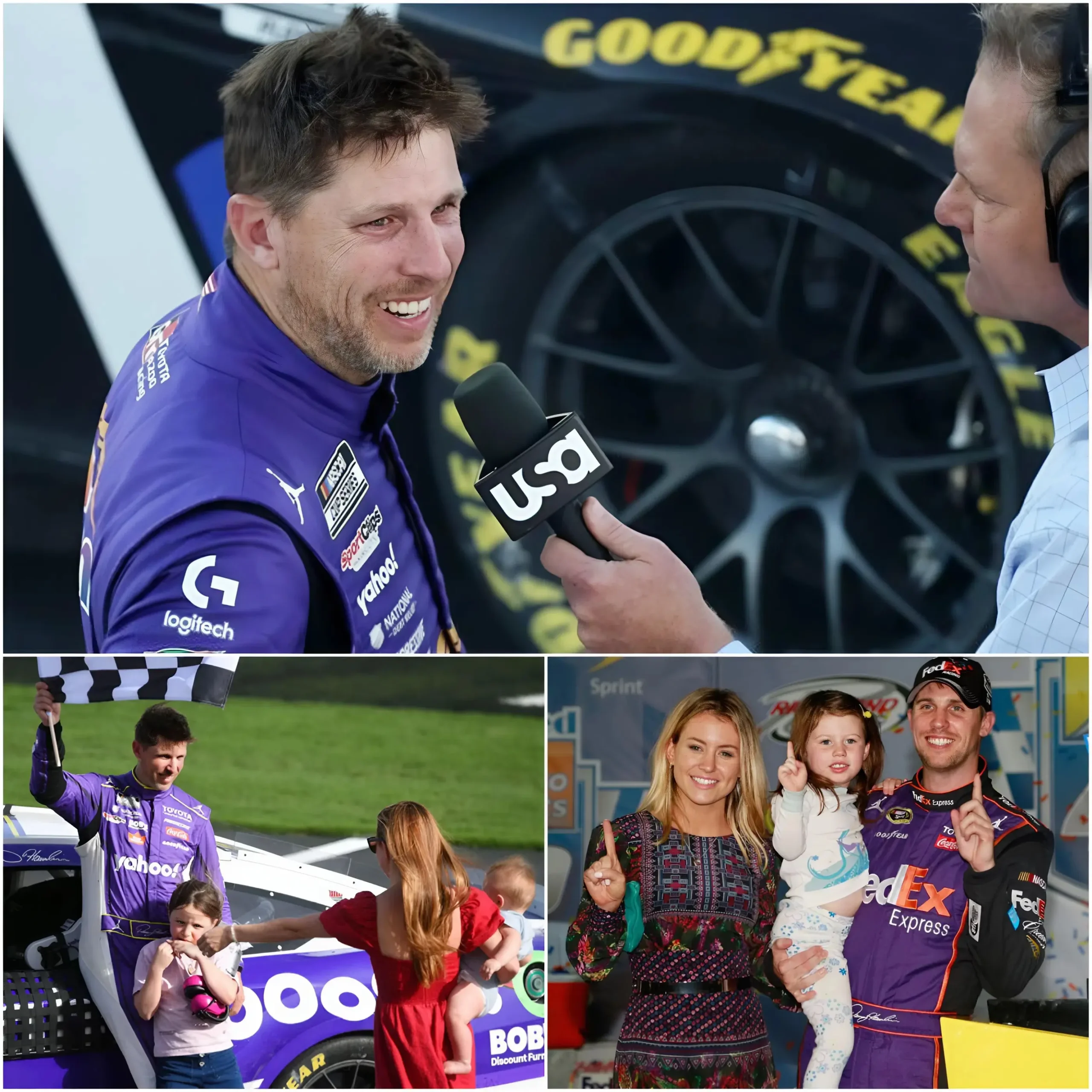 Cover Image for 🏁❤️ After his victory at the Pennzoil 400 2026, Denny Hamlin left the entire NASCAR community silent as he delivered a heartfelt tribute to his family.