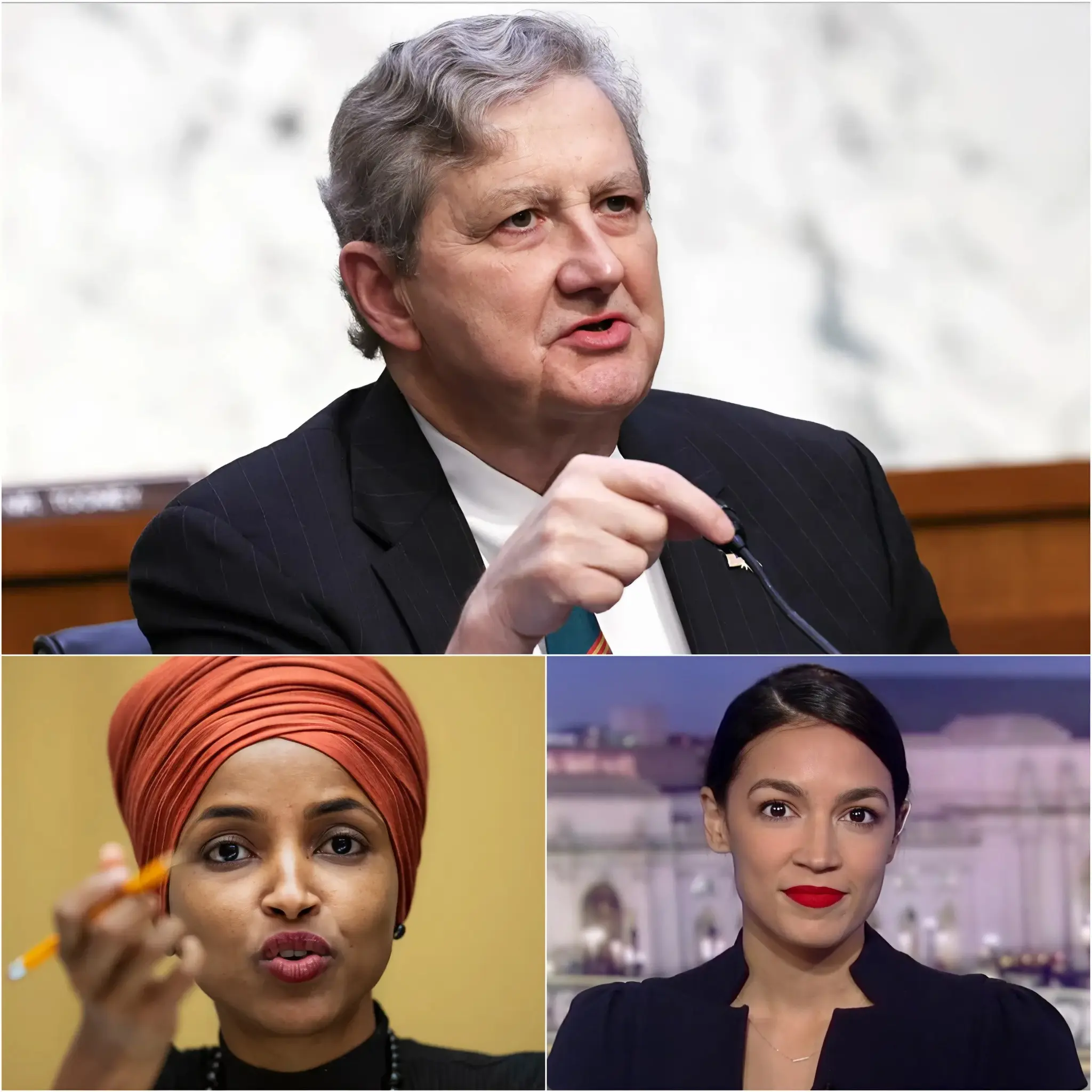 Cover Image for “NO FLAGS BUT OURS!” Senator John Kennedy ERUPTS in Fiery Live C-SPAN Confrontation, Accusing AOC’s Squad of “Selling Out America” and Demanding the Immediate Expulsion of 14 Naturalized Lawmakers in a Stunning Congressional Showdown