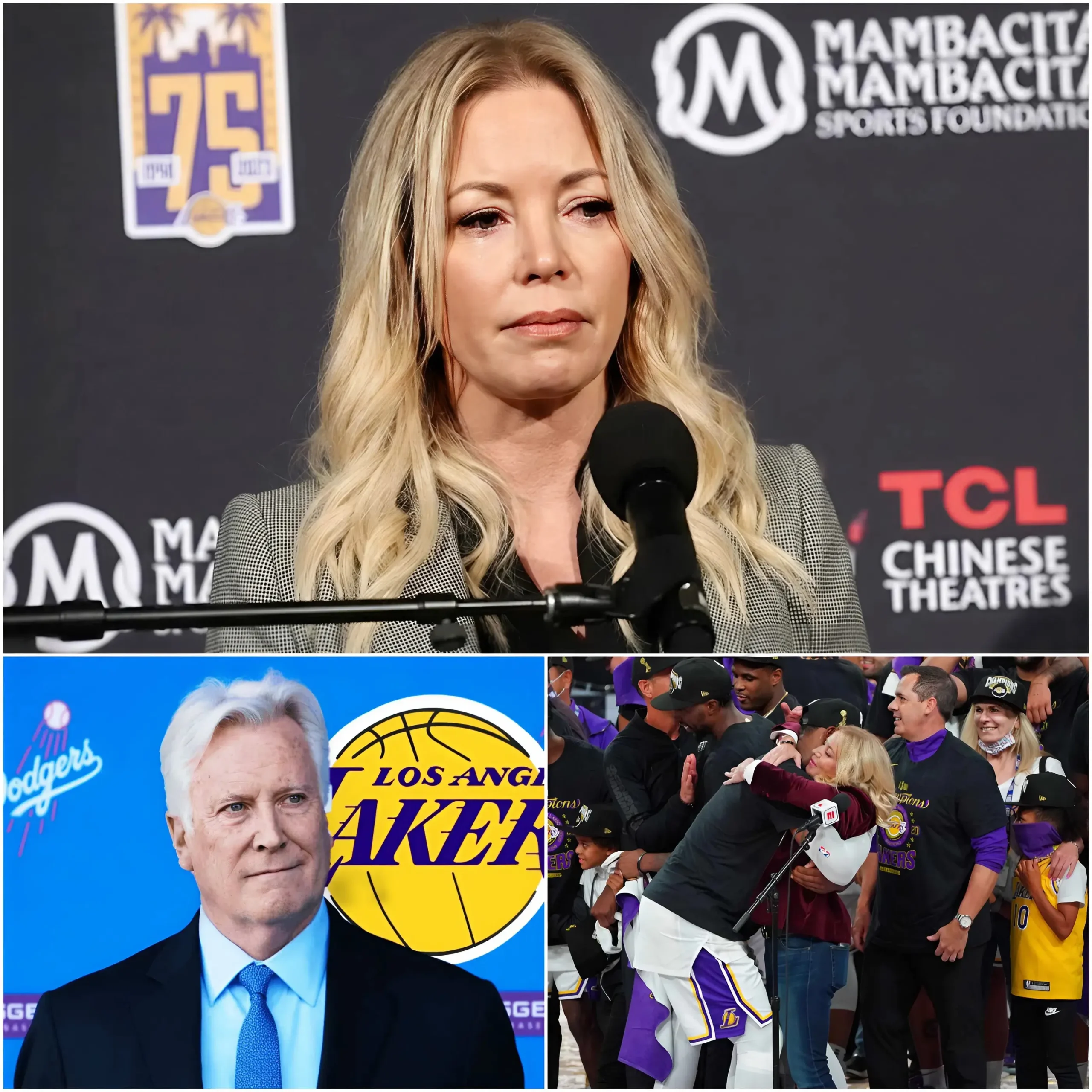 Cover Image for ❤😭The era of Jeanie Buss with the Los Angeles Lakers is coming to a close after the Buss family sold controlling ownership of the franchise to businessman Mark Walter, who has now become the team’s primary owner. The deal, valued at around $10 billion, marks one of the largest sales of a sports franchise in history.